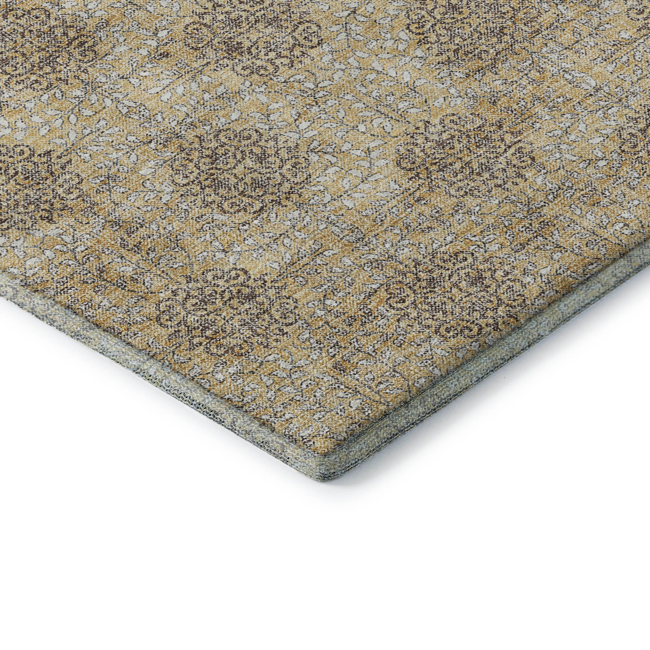 Lucerne Machine Washable Transitional Gold Rug 1'8" x 2'6" #shape_Rectangle