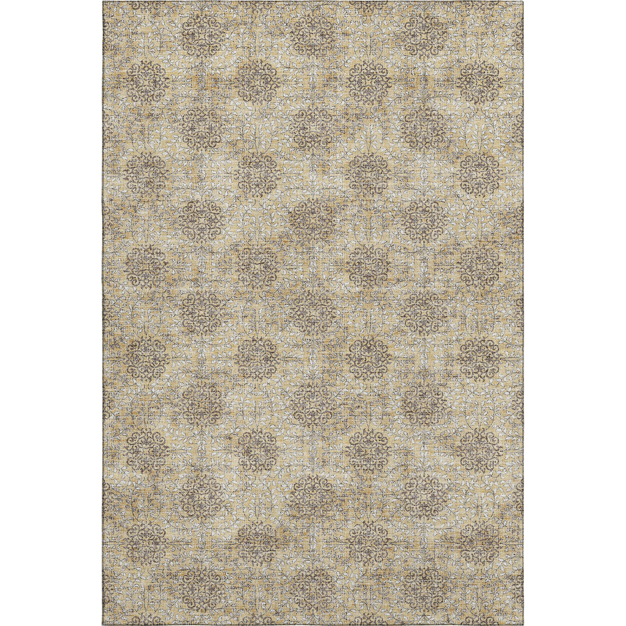 Lucerne Machine Washable Transitional Gold Rug 2'6" x 3'10" #shape_Rectangle