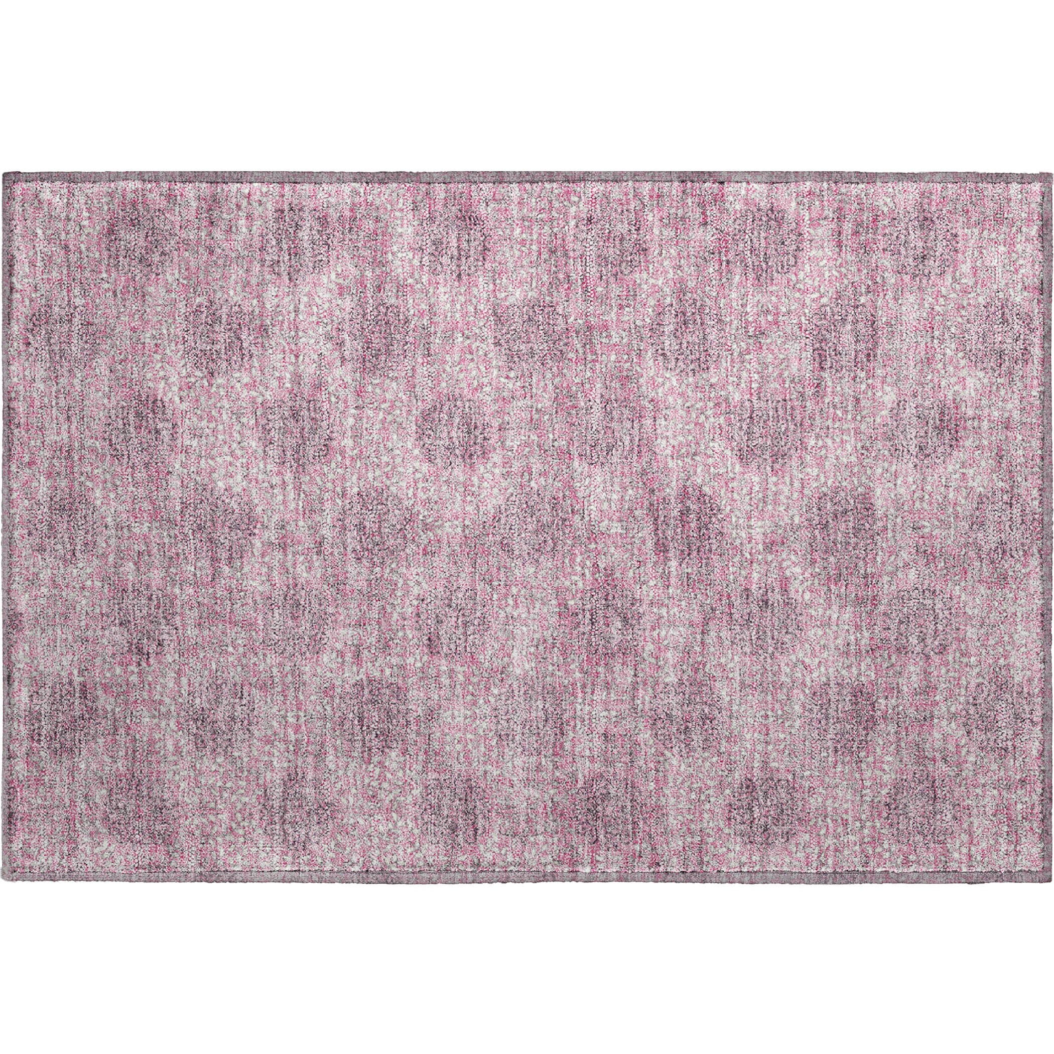Lucerne Machine Washable Transitional Pink Rug 1'8" x 2'6" #shape_Rectangle