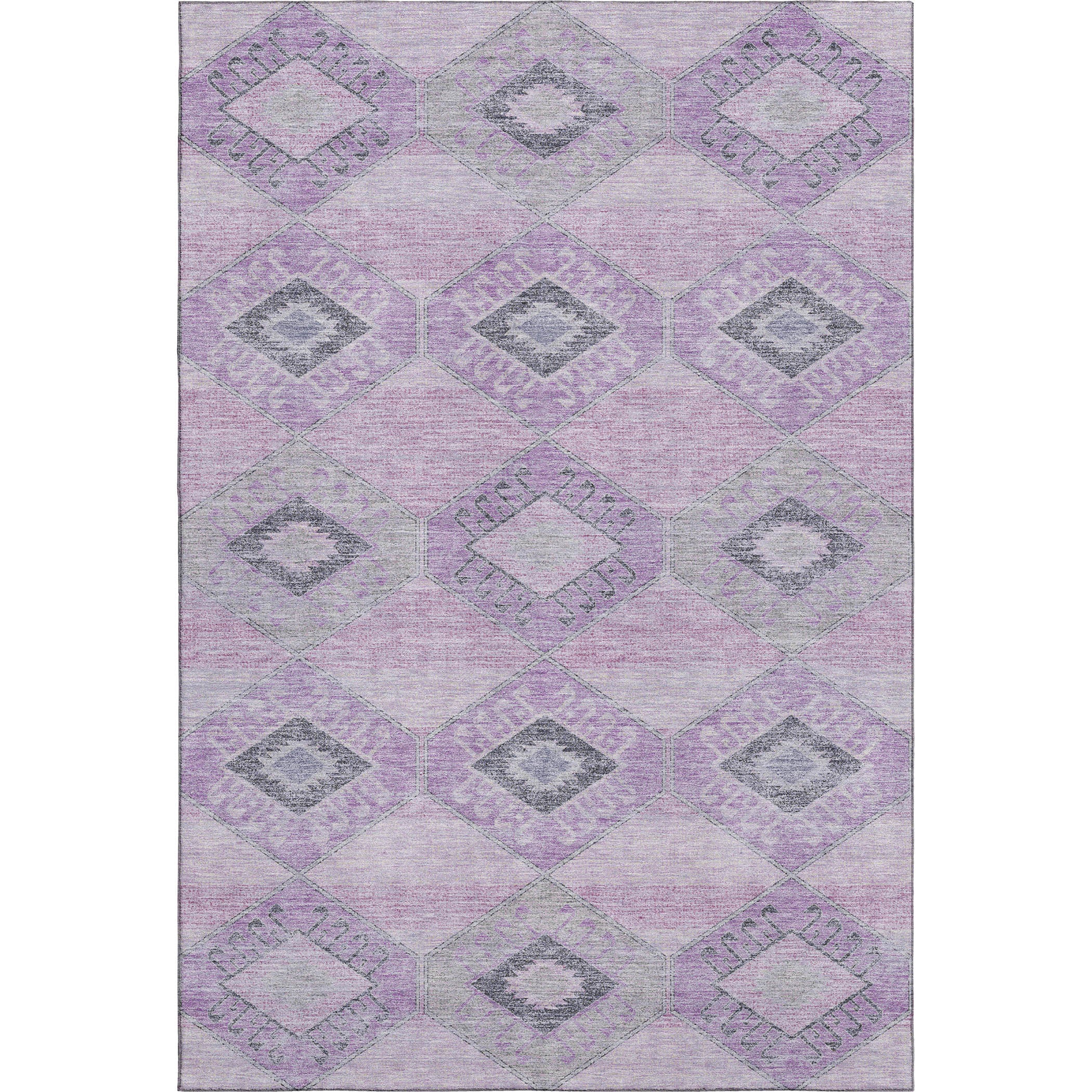 Florence Machine Washable Transitional Lavender Purple Rug 2'6" x 3'10" #shape_Rectangle