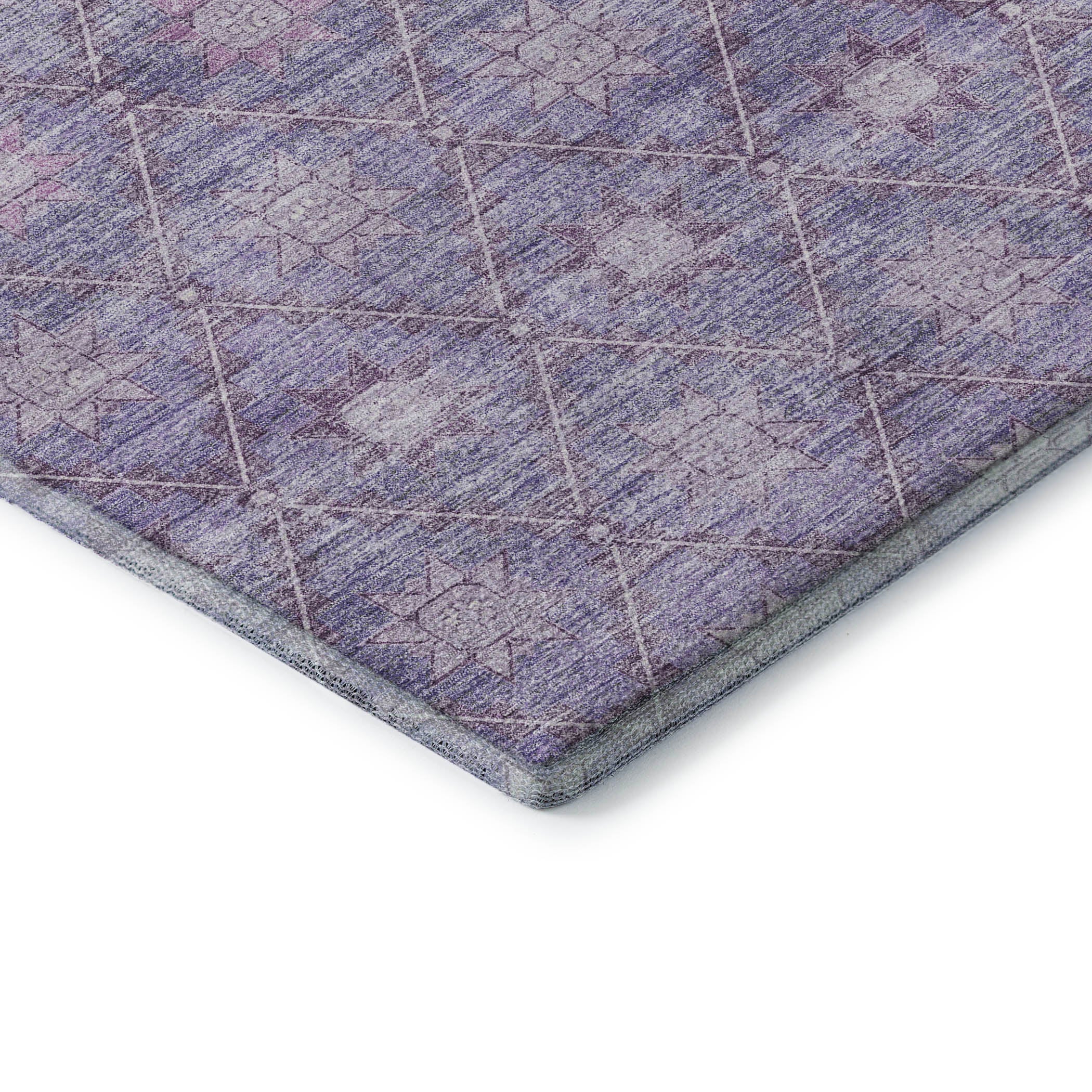 Siena Machine Washable Transitional Purple Rug 1'8" x 2'6" #shape_Rectangle