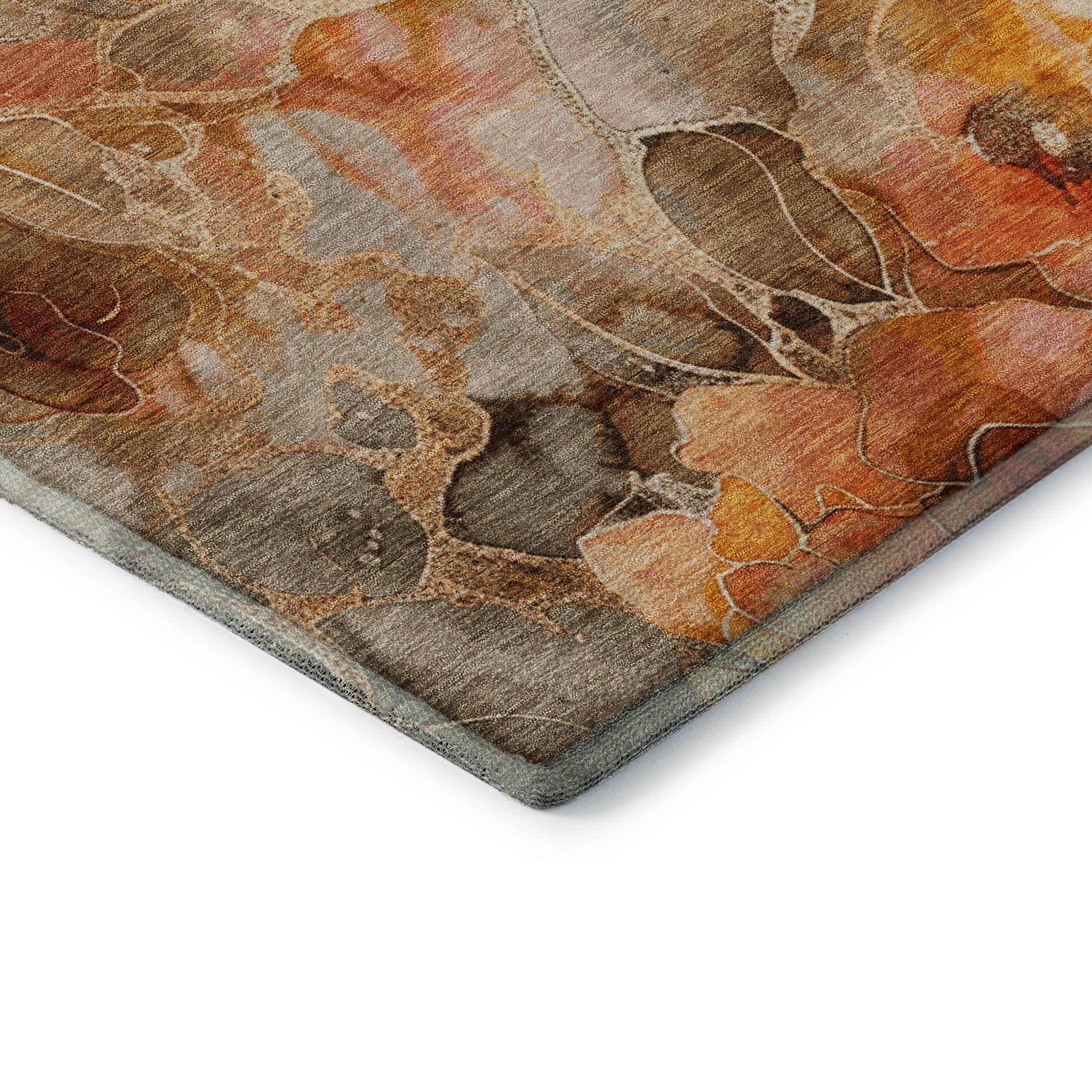 Sintra Machine Washable Transitional Orange Rug 1'8" x 2'6" #shape_Rectangle