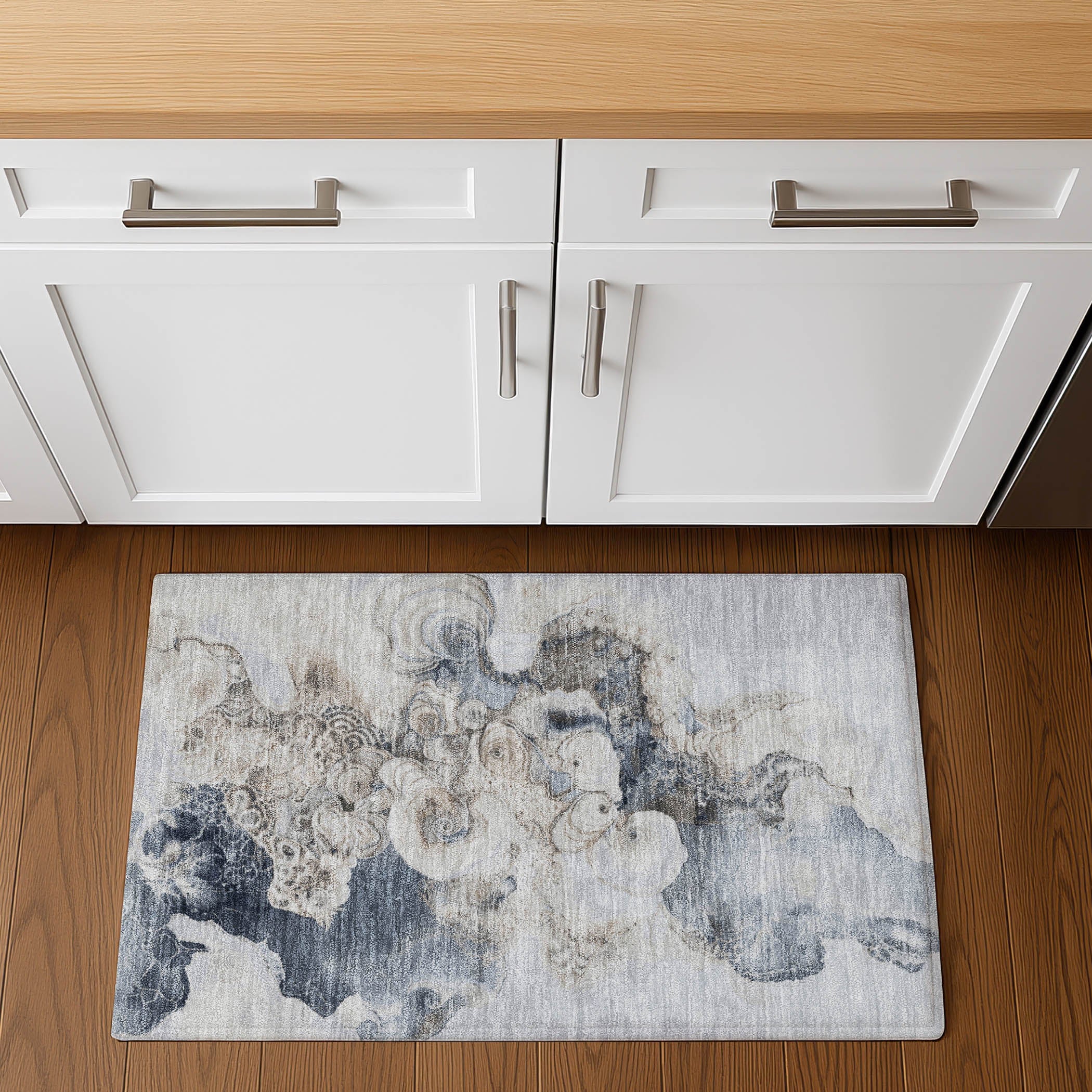 Valletta Machine Washable Transitional Gray Rug 1'8" x 2'6" #shape_Rectangle