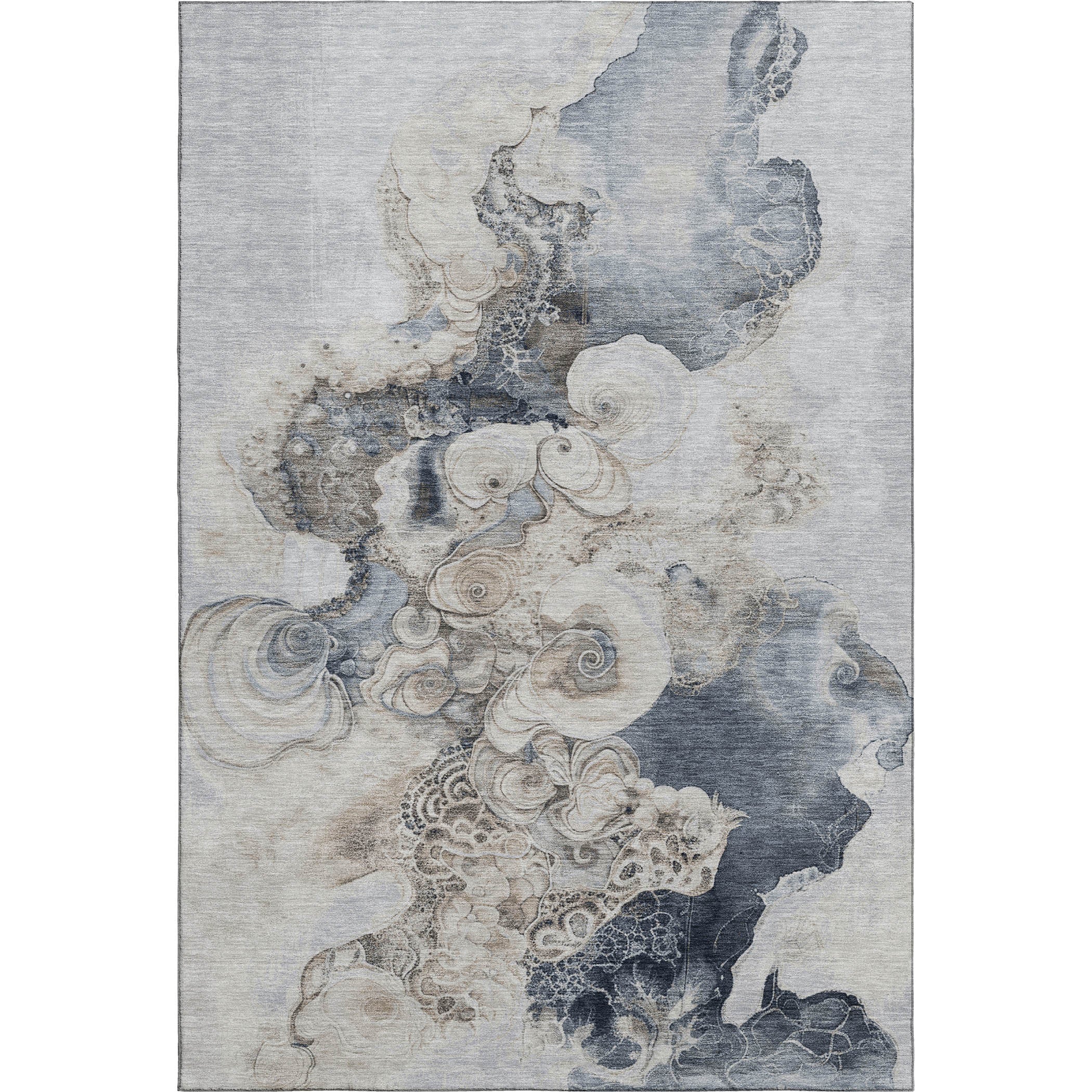 Valletta Machine Washable Transitional Gray Rug 2'6" x 3'10" #shape_Rectangle