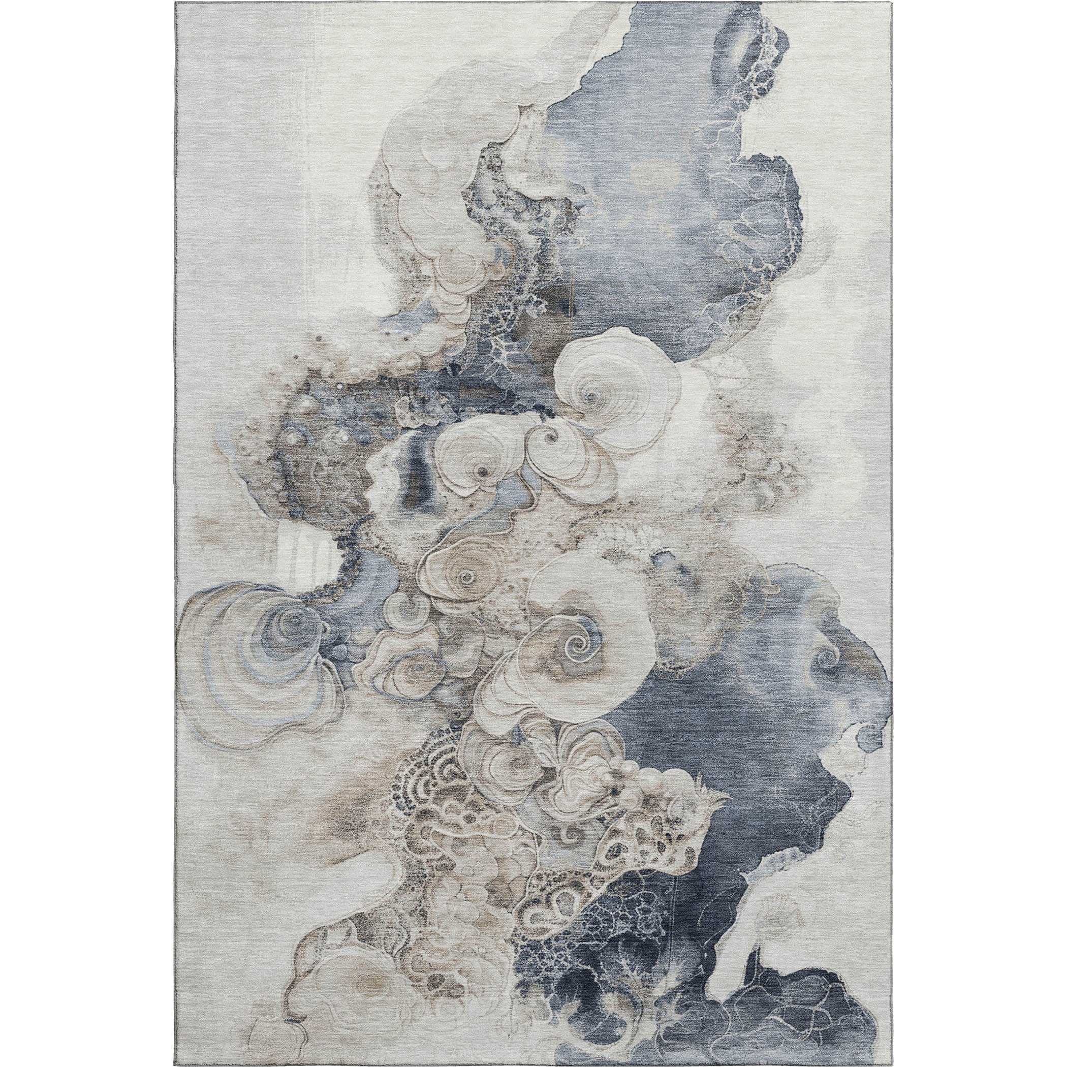 Valletta Machine Washable Transitional Ivory Rug 2'6" x 3'10" #shape_Rectangle