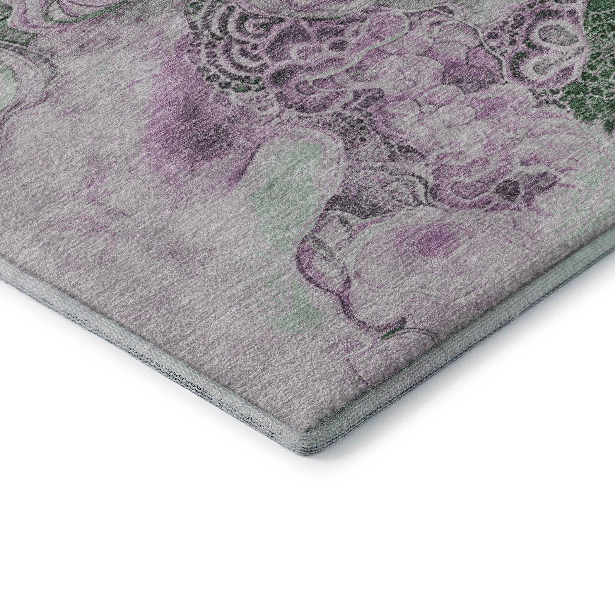 Valletta Machine Washable Transitional Sage Green Rug 1'8" x 2'6" #shape_Rectangle