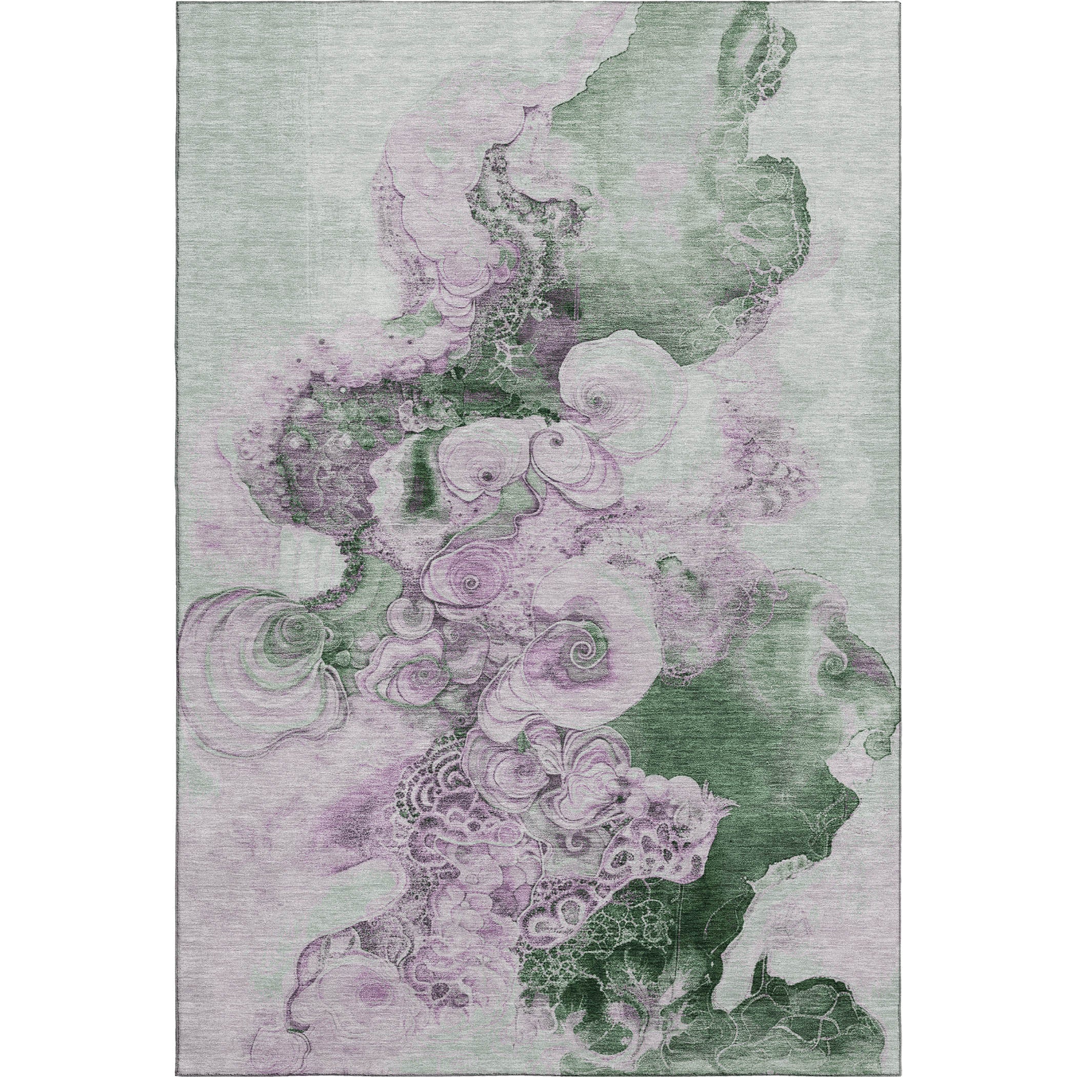 Valletta Machine Washable Transitional Sage Green Rug 2'6" x 3'10" #shape_Rectangle