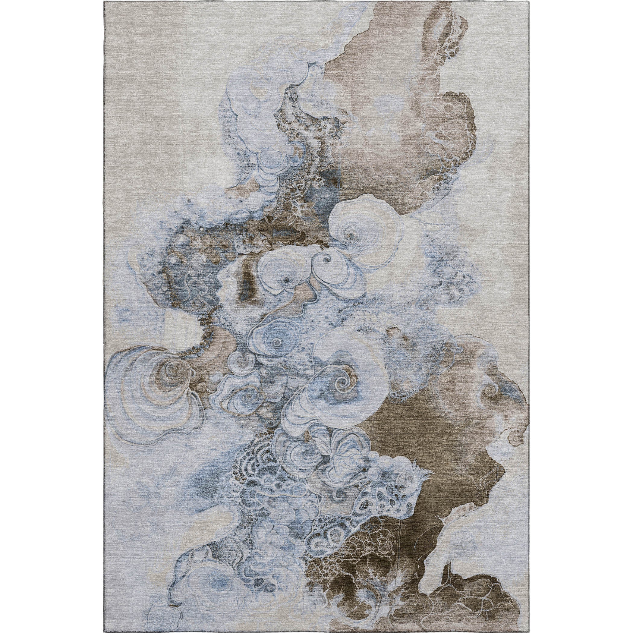 Valletta Machine Washable Transitional Taupe Brown Rug 2'6" x 3'10" #shape_Rectangle