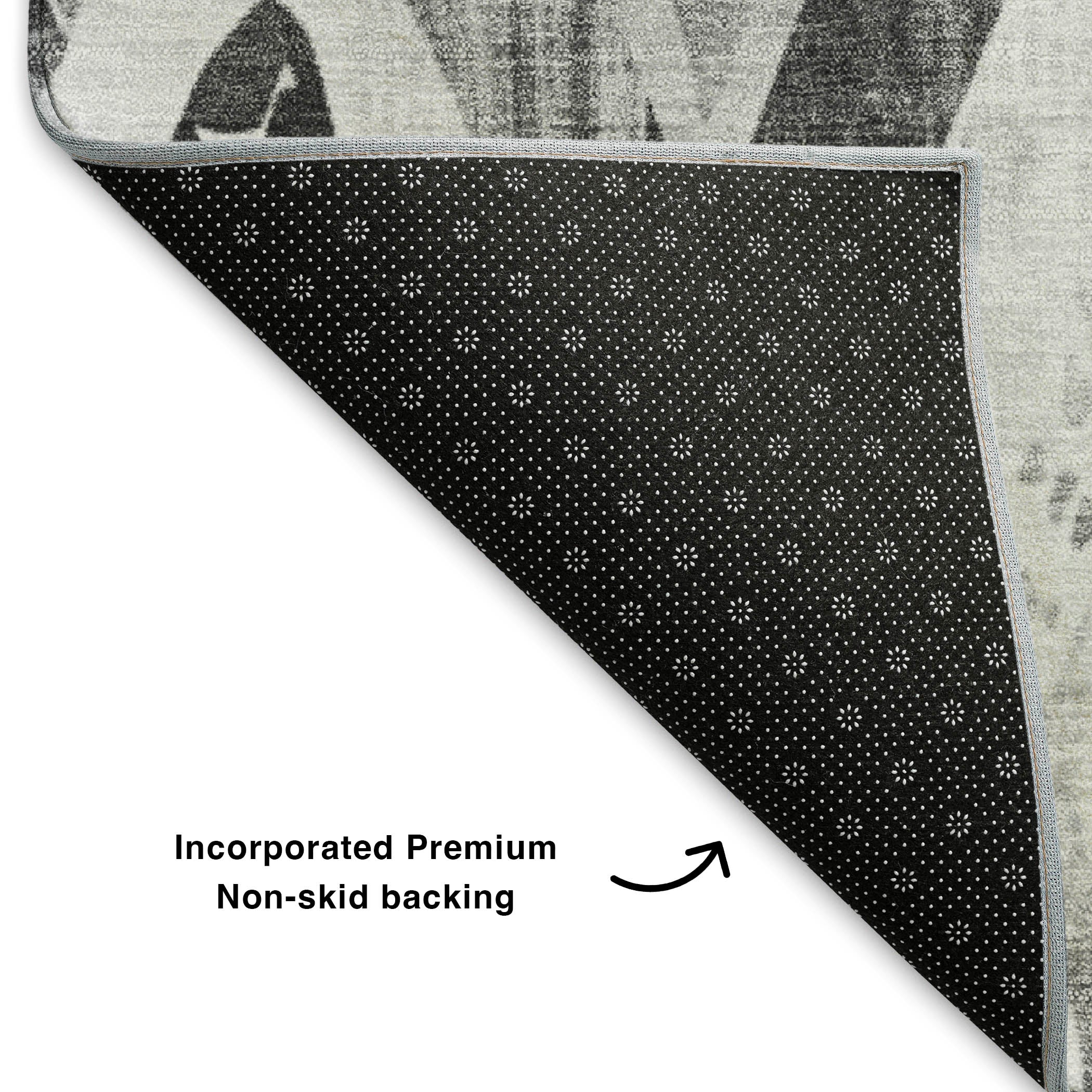 Lucerne Machine Washable Transitional Gray Rug 1'8" x 2'6" #shape_Rectangle