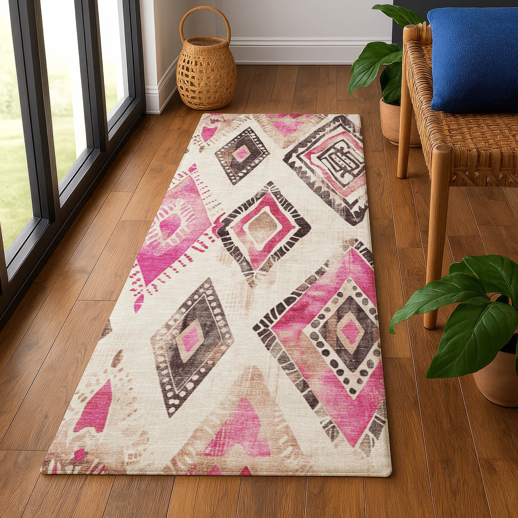 Lucerne Machine Washable Transitional Linen Ivory Rug 2'3" x 7'6" #shape_Runner