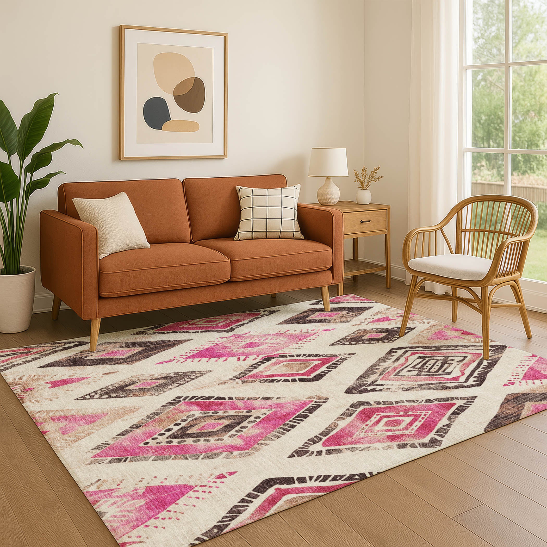 Lucerne Machine Washable Transitional Linen Ivory Rug 2'6" x 3'10" #shape_Rectangle