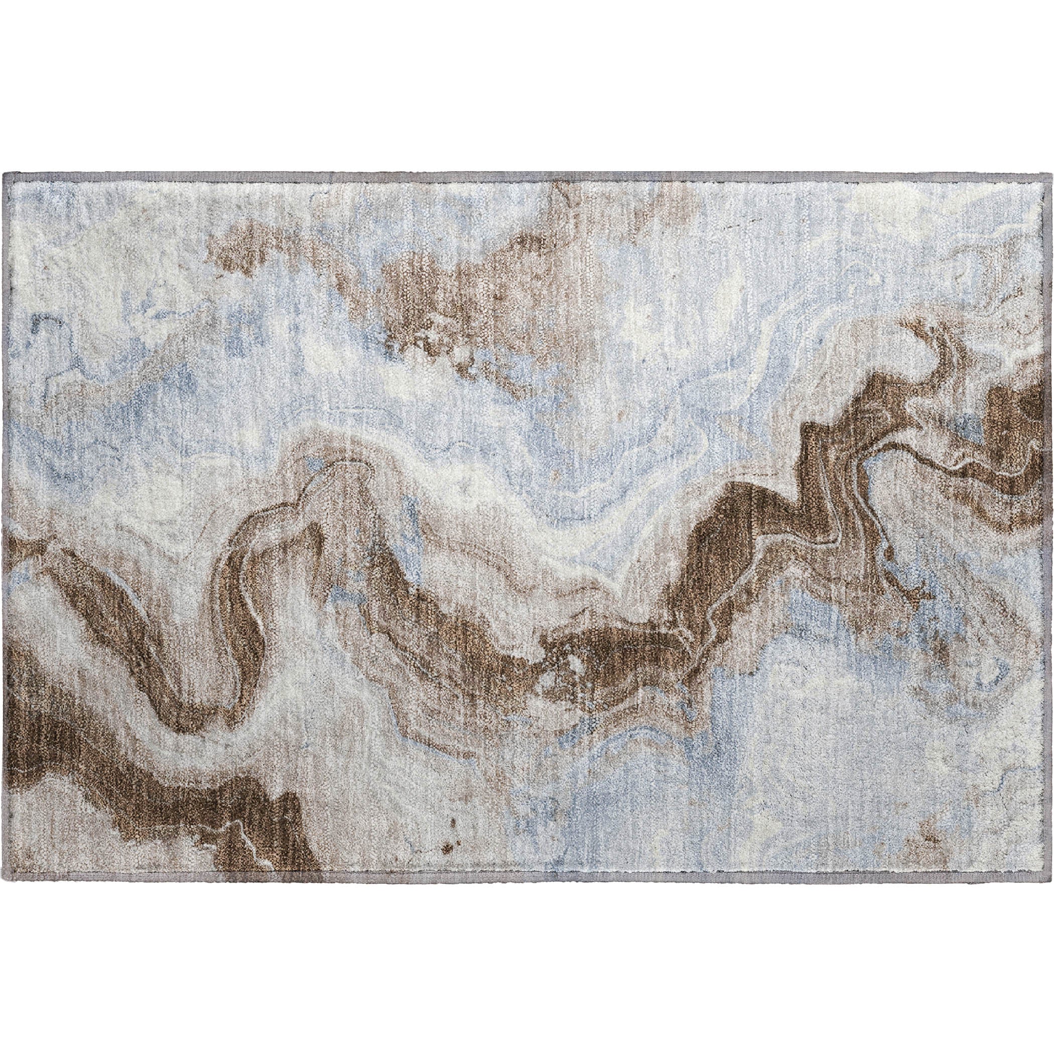 Athens Machine Washable Transitional Taupe Brown Rug 1'8" x 2'6" #shape_Rectangle