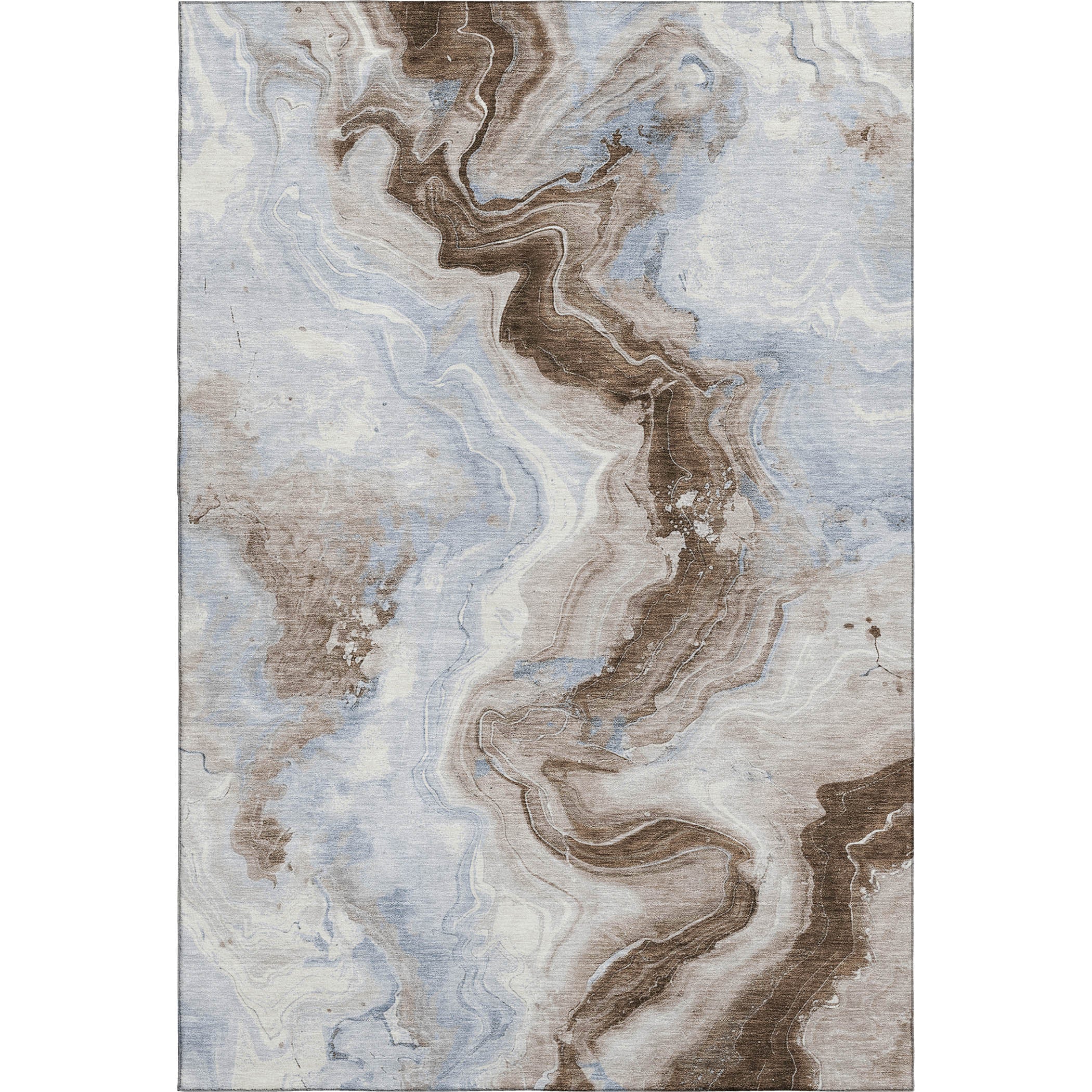 Athens Machine Washable Transitional Taupe Brown Rug 2'6" x 3'10" #shape_Rectangle