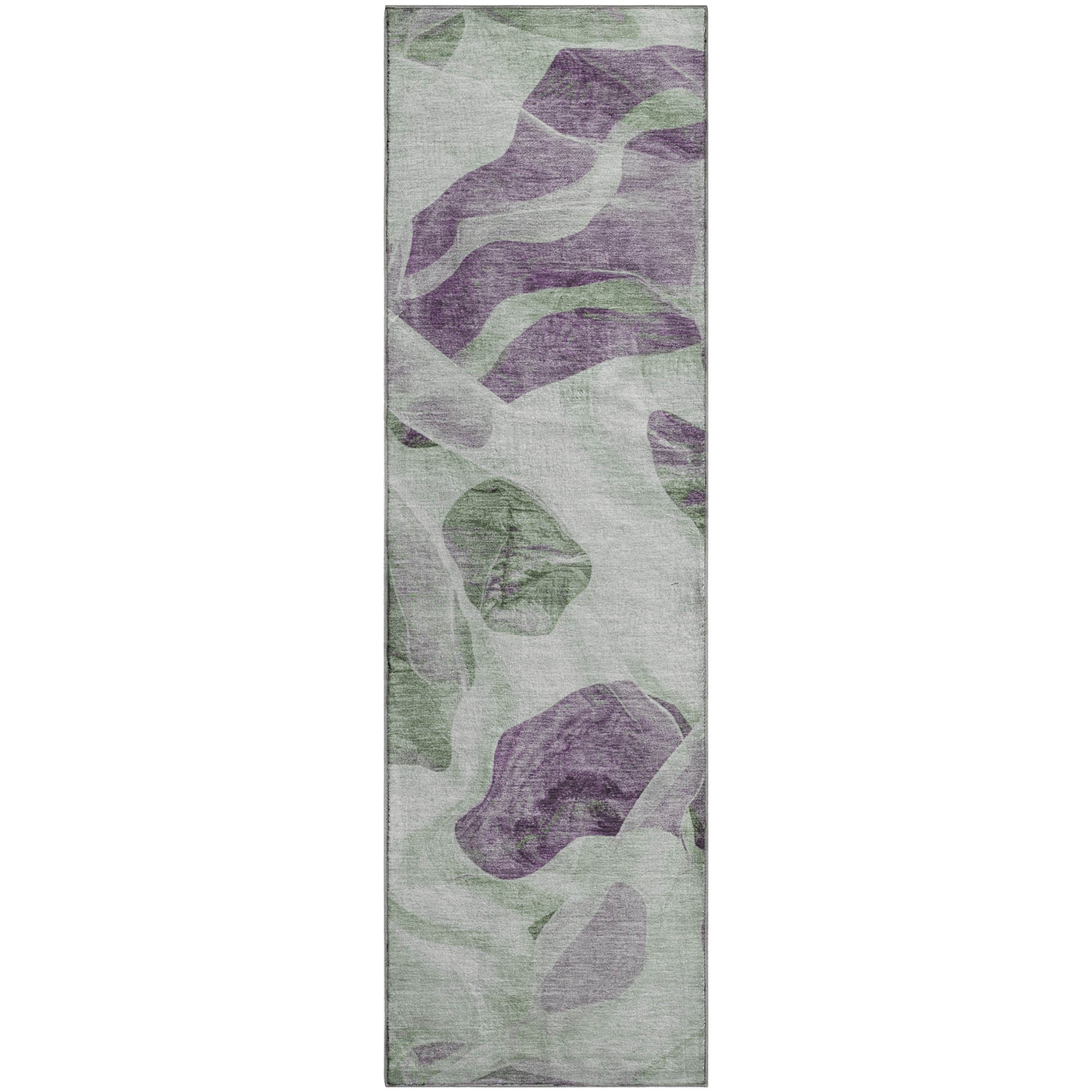 Cartagena Machine Washable Transitional Aloe Green Rug 2'3" x 7'6" #shape_Runner