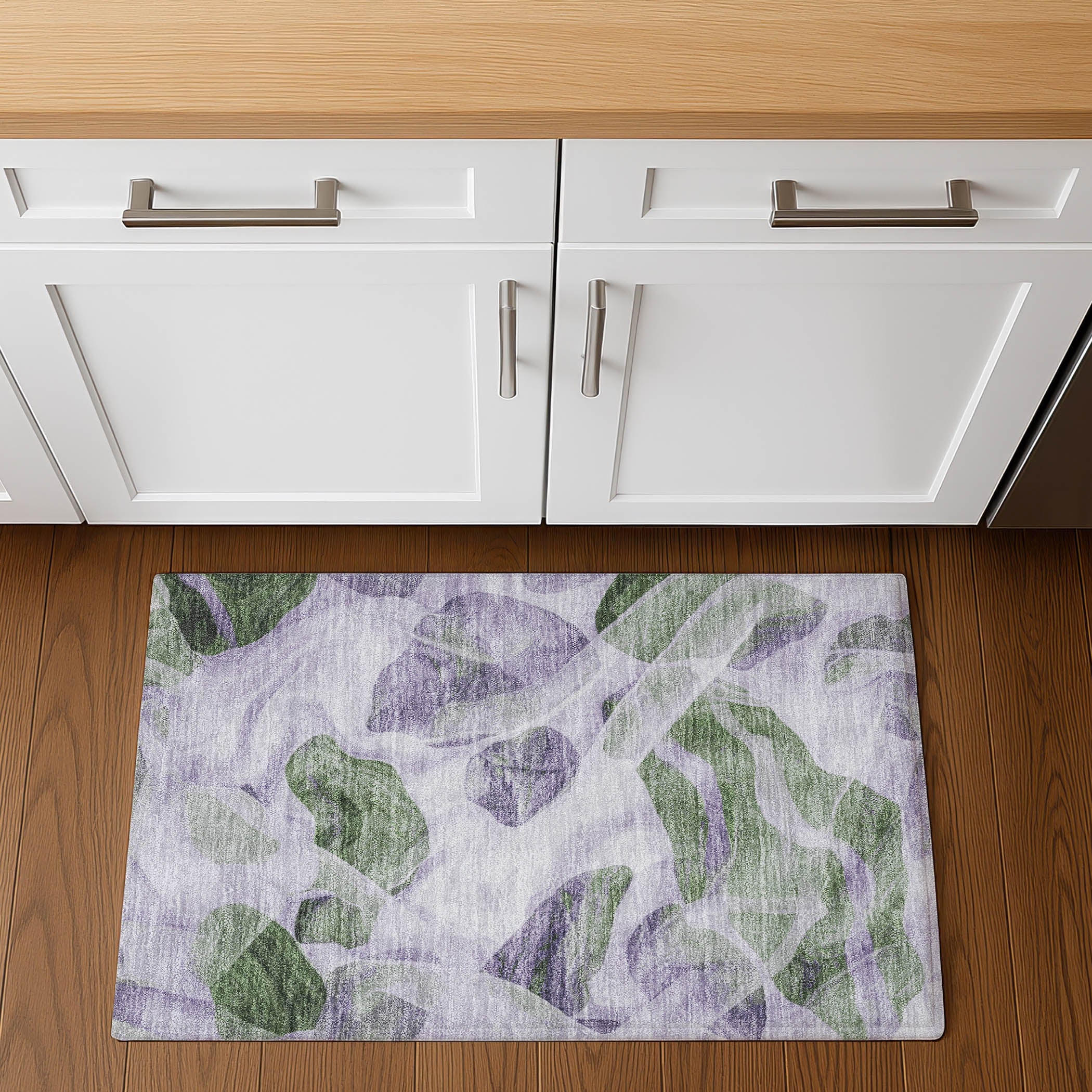 Cartagena Machine Washable Transitional Lavender Purple Rug 1'8" x 2'6" #shape_Rectangle