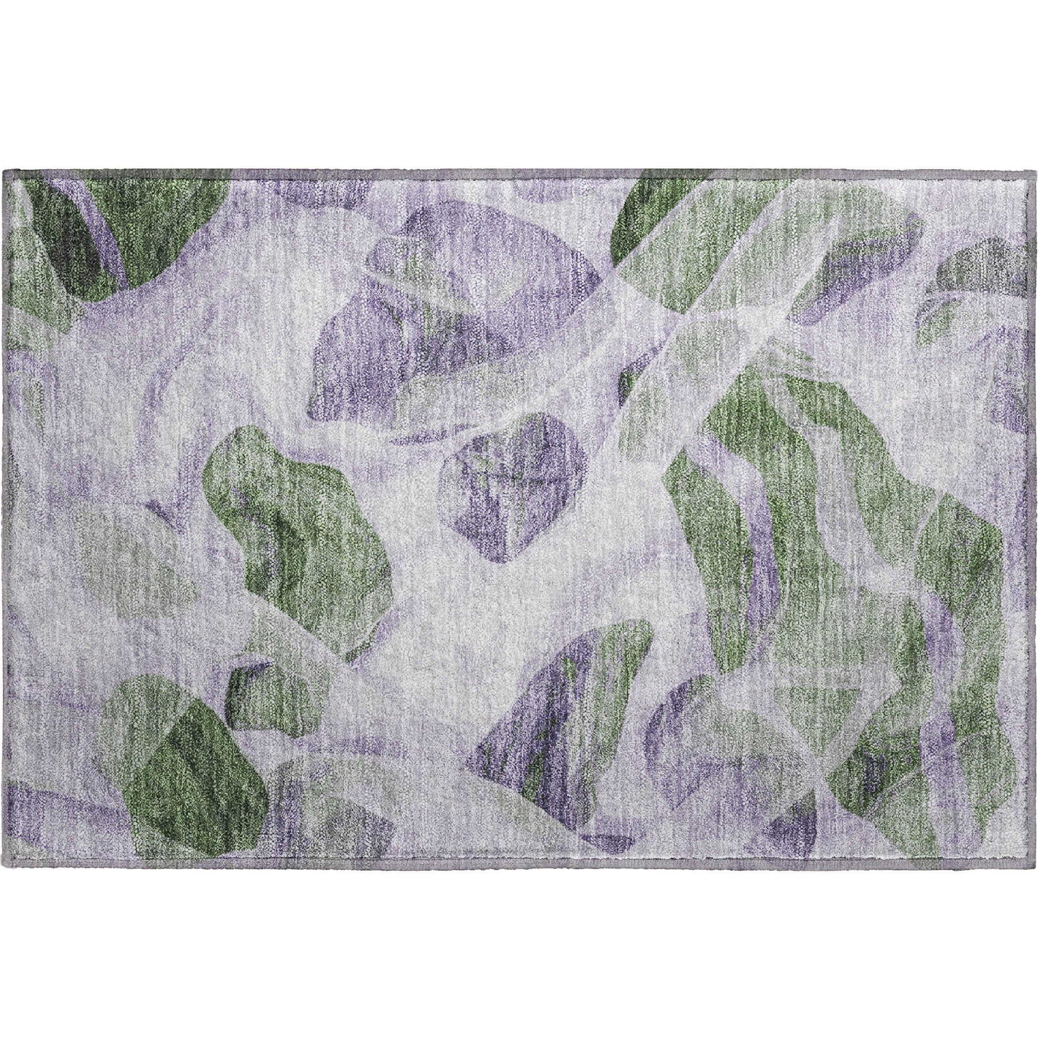 Cartagena Machine Washable Transitional Lavender Purple Rug 1'8" x 2'6" #shape_Rectangle