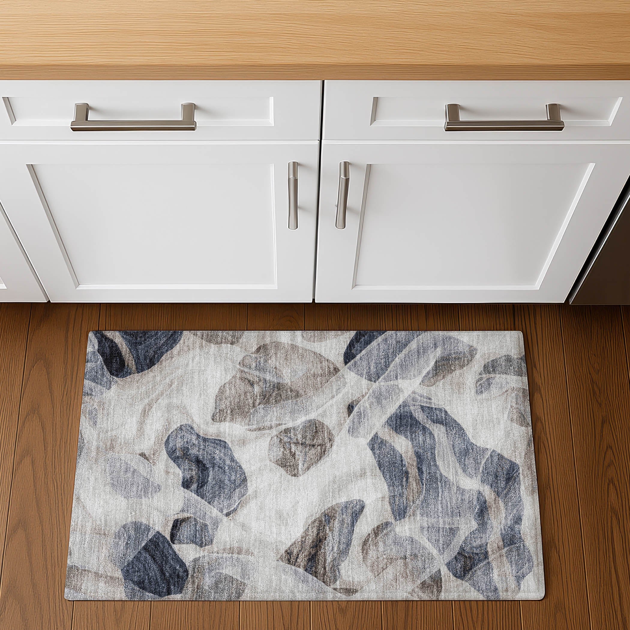 Cartagena Machine Washable Transitional Putty Ivory Rug 1'8" x 2'6" #shape_Rectangle