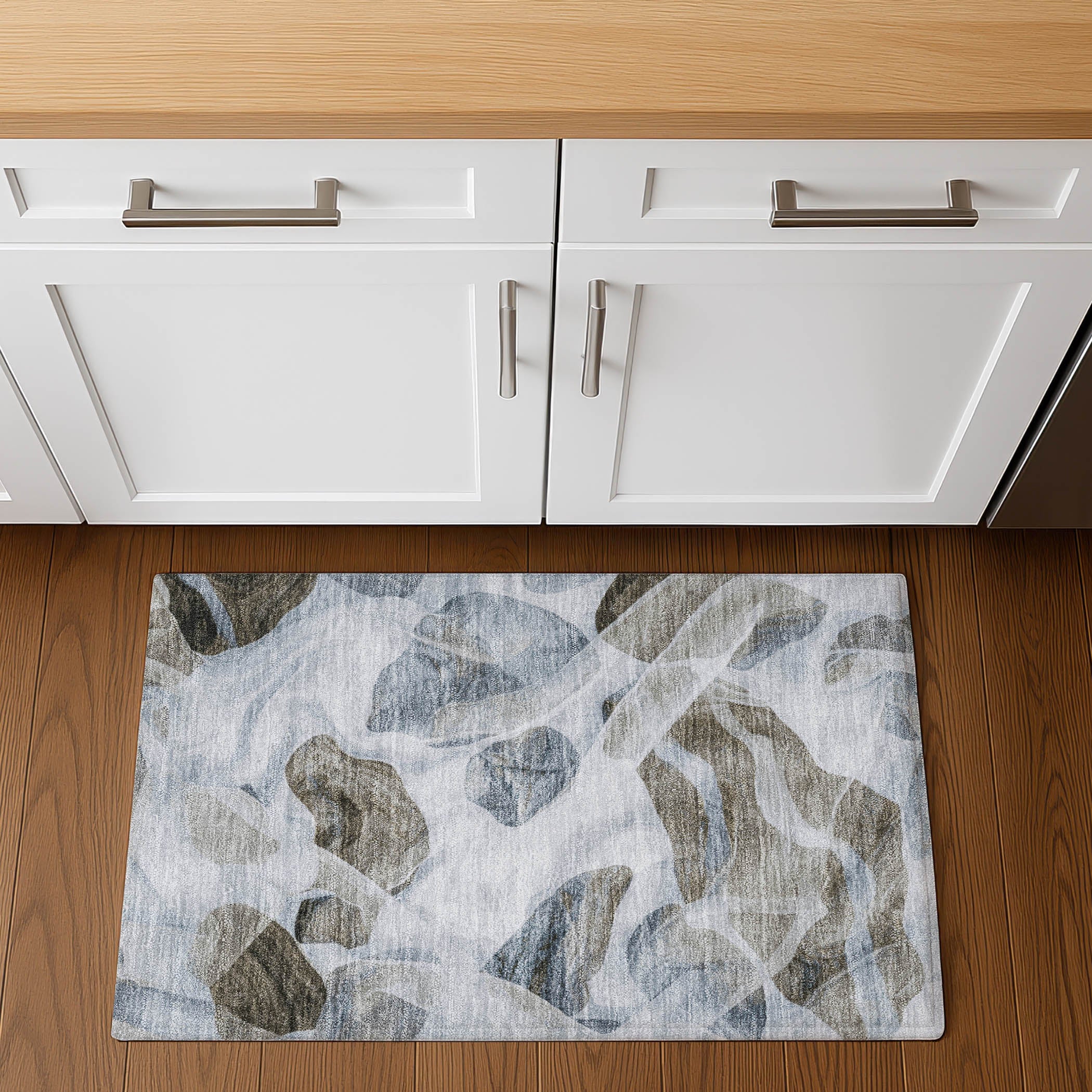 Cartagena Machine Washable Transitional Sky Blue Rug 1'8" x 2'6" #shape_Rectangle