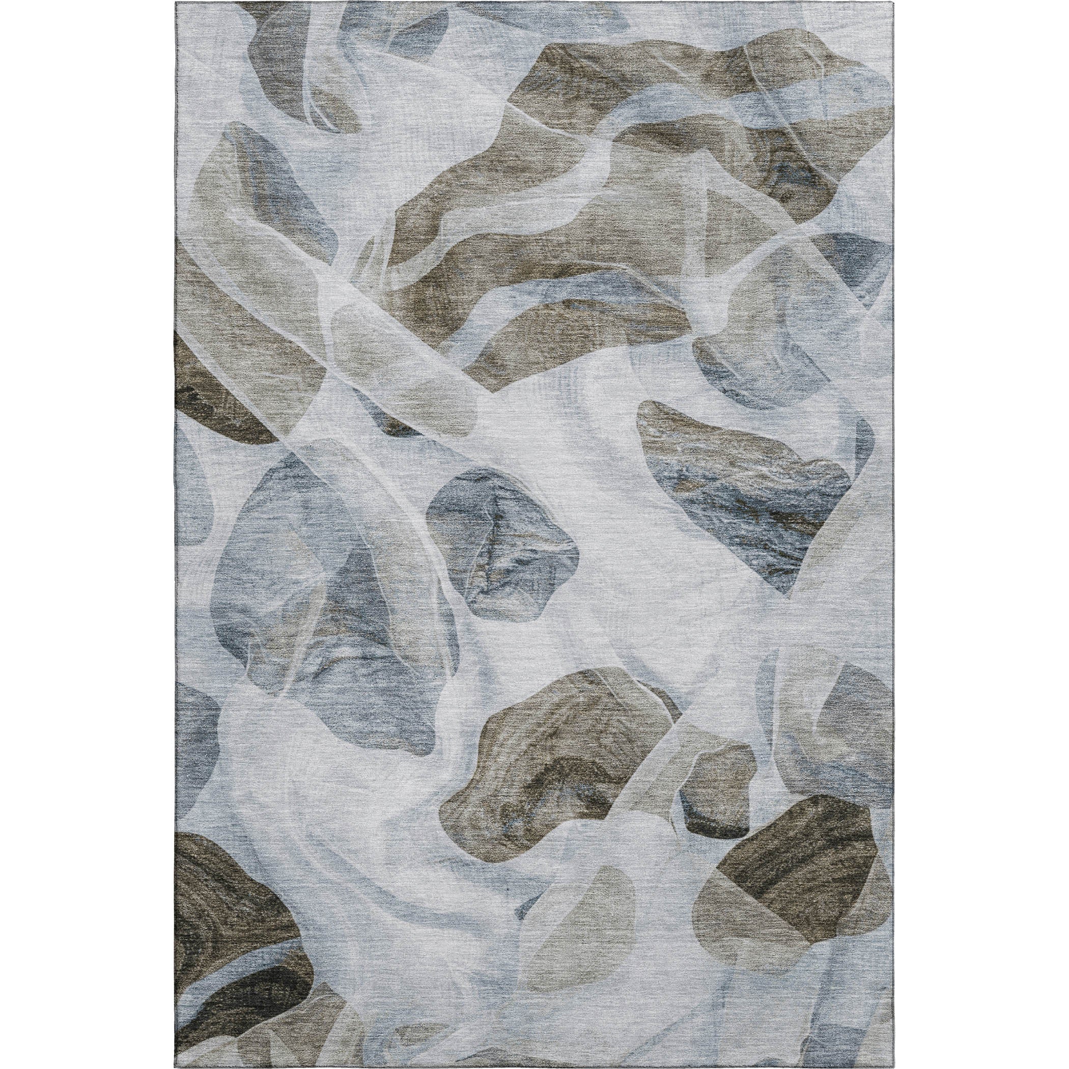Cartagena Machine Washable Transitional Sky Blue Rug 2'6" x 3'10" #shape_Rectangle