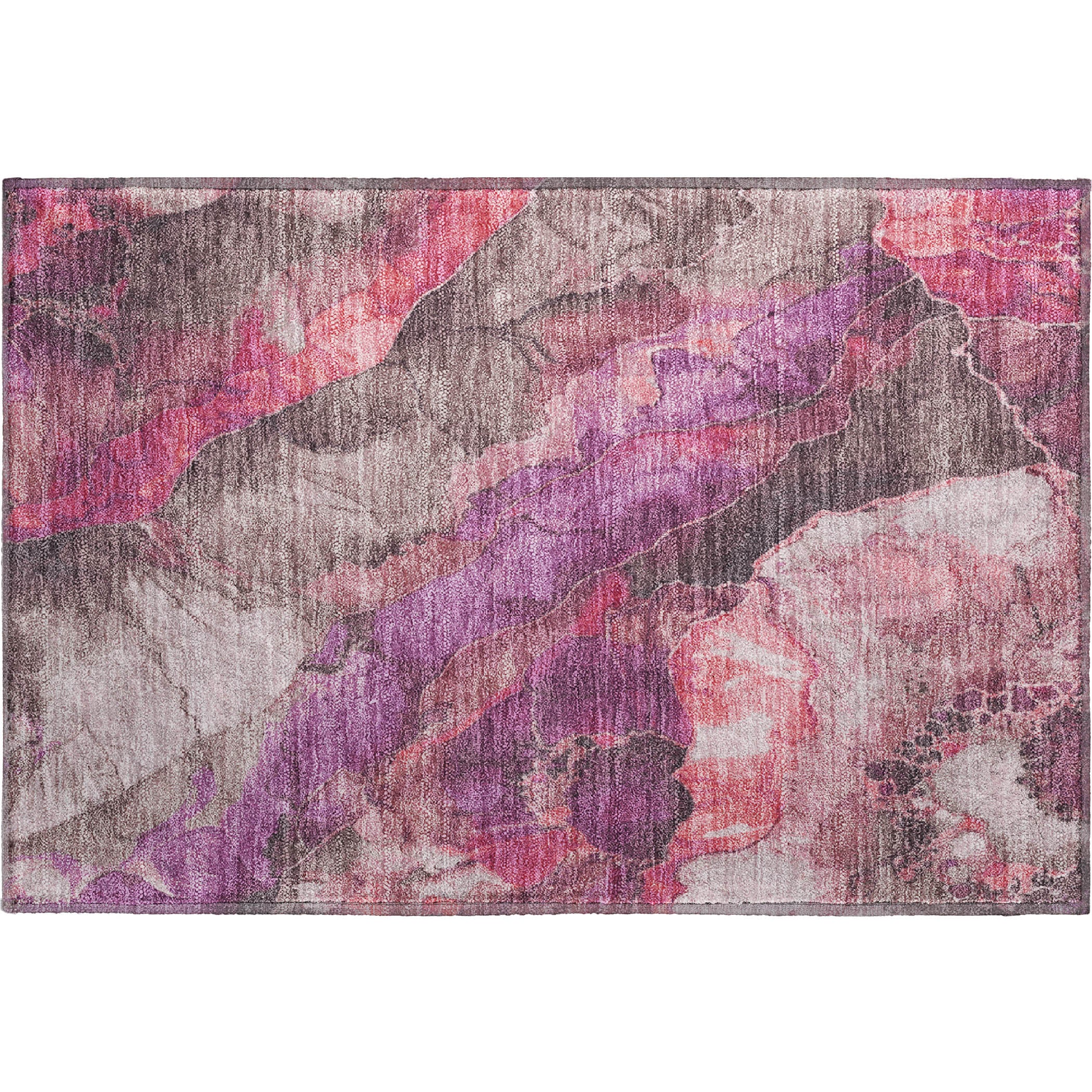 Baku Machine Washable Transitional Blush Pink Rug 1'8" x 2'6" #shape_Rectangle