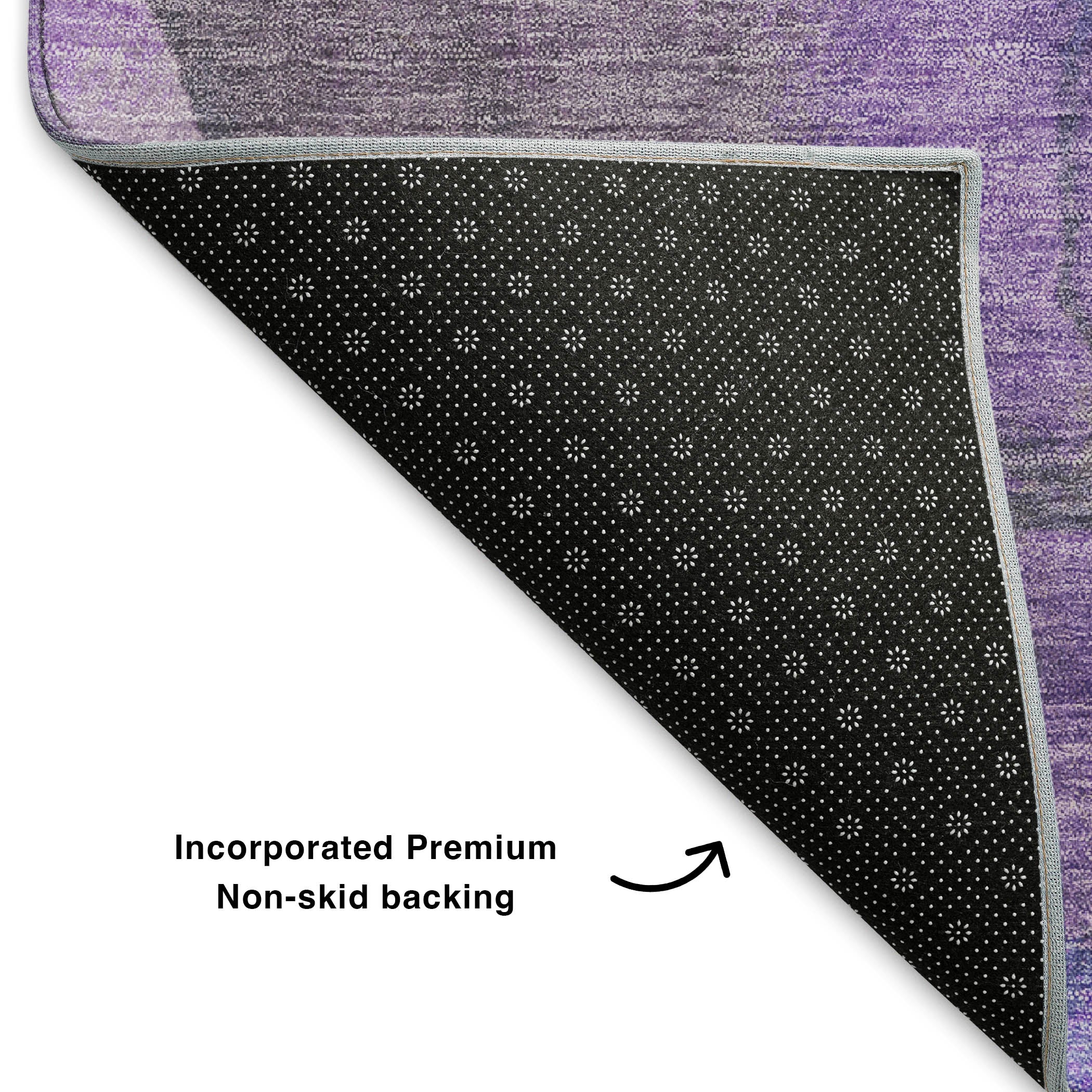 Baku Machine Washable Transitional Lavender Purple Rug 1'8" x 2'6" #shape_Rectangle