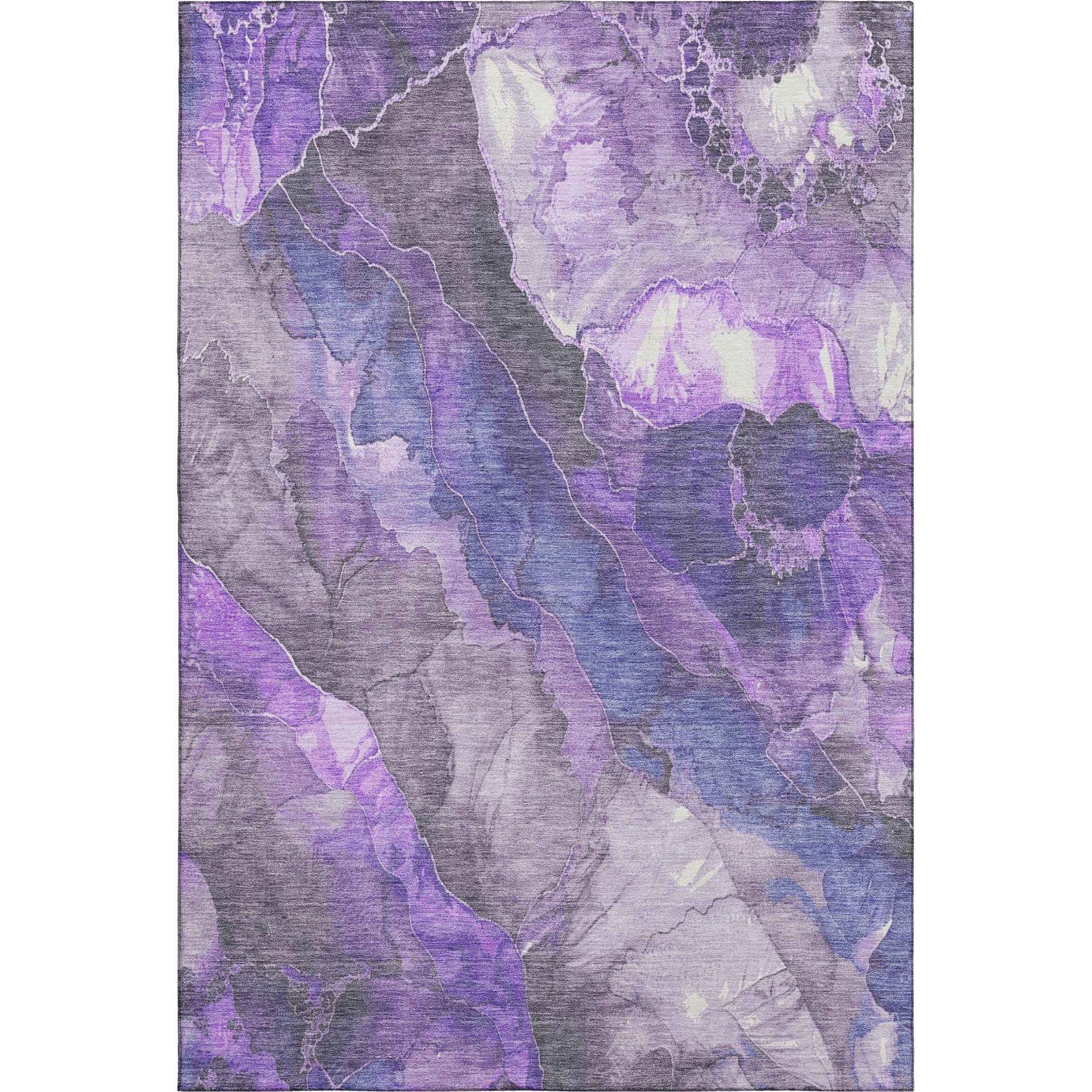 Baku Machine Washable Transitional Lavender Purple Rug 2'6" x 3'10" #shape_Rectangle