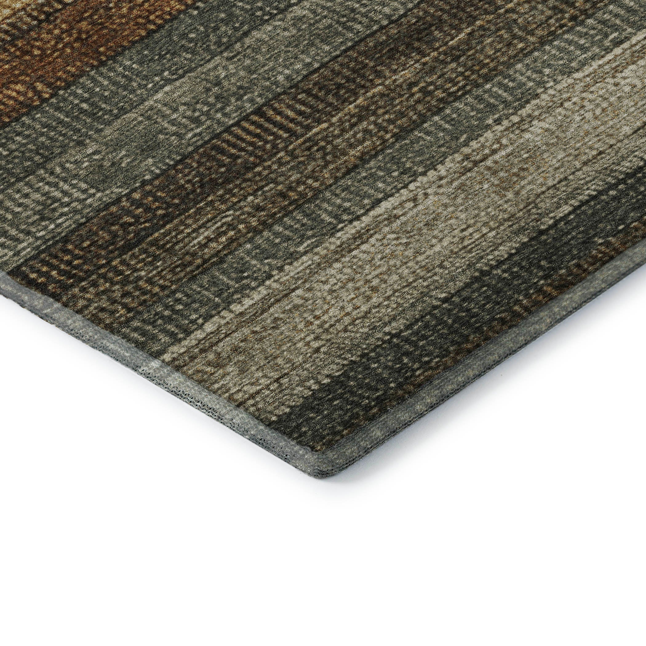 Santorini Machine Washable Transitional Khaki Brown Rug 1'8" x 2'6" #shape_Rectangle