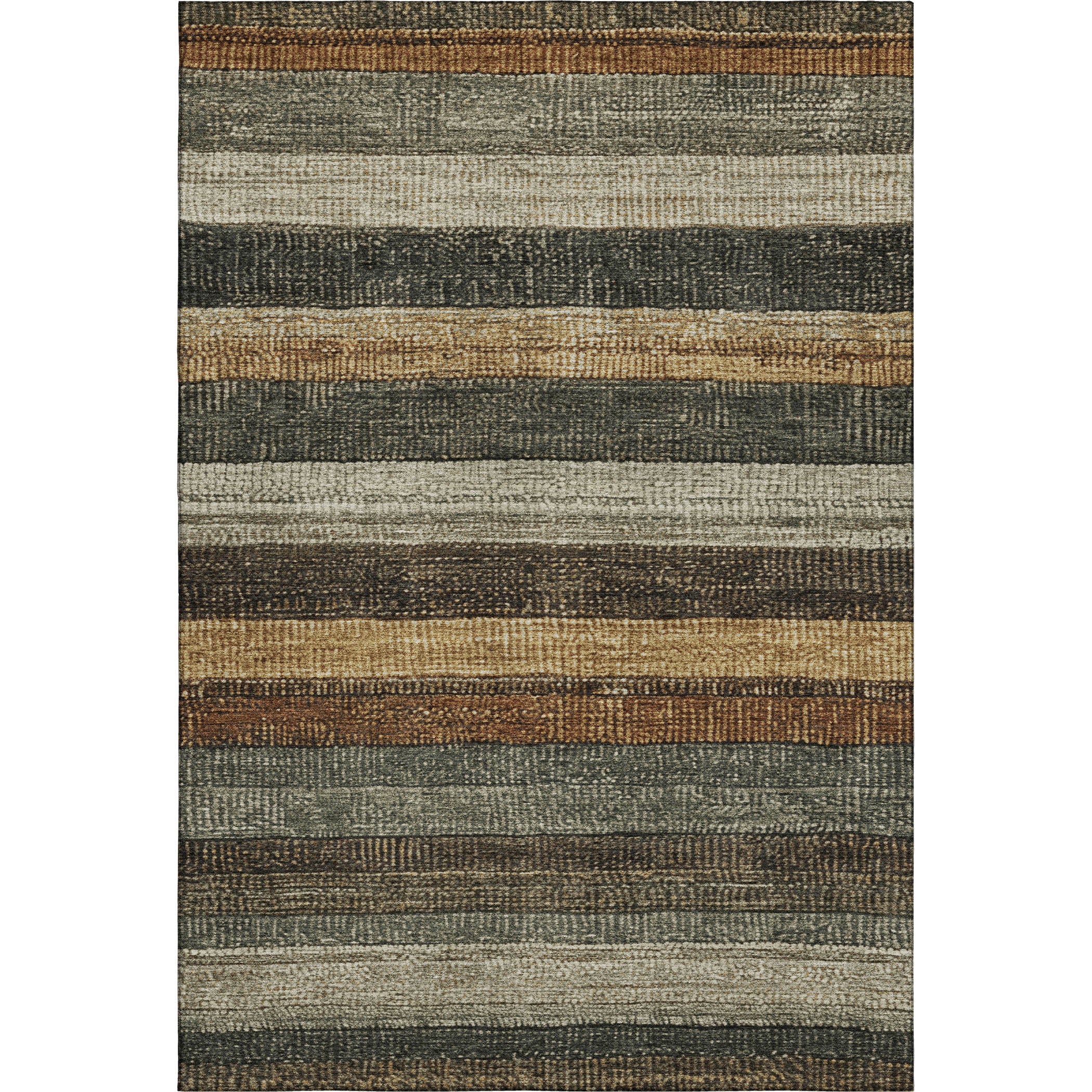 Santorini Machine Washable Transitional Khaki Brown Rug 2'6" x 3'10" #shape_Rectangle