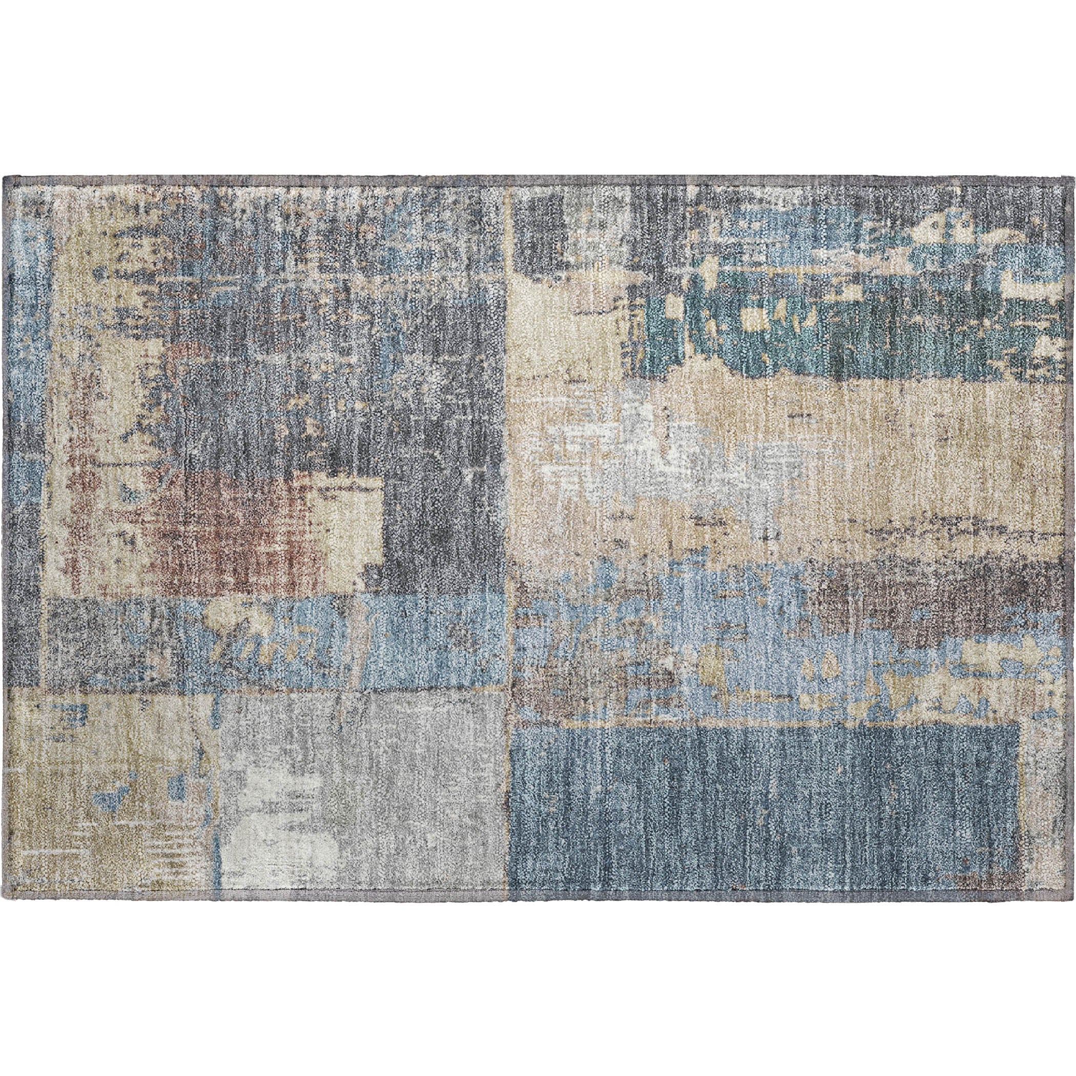 Reykjavik Machine Washable Transitional Beige Brown Rug 1'8" x 2'6" #shape_Rectangle