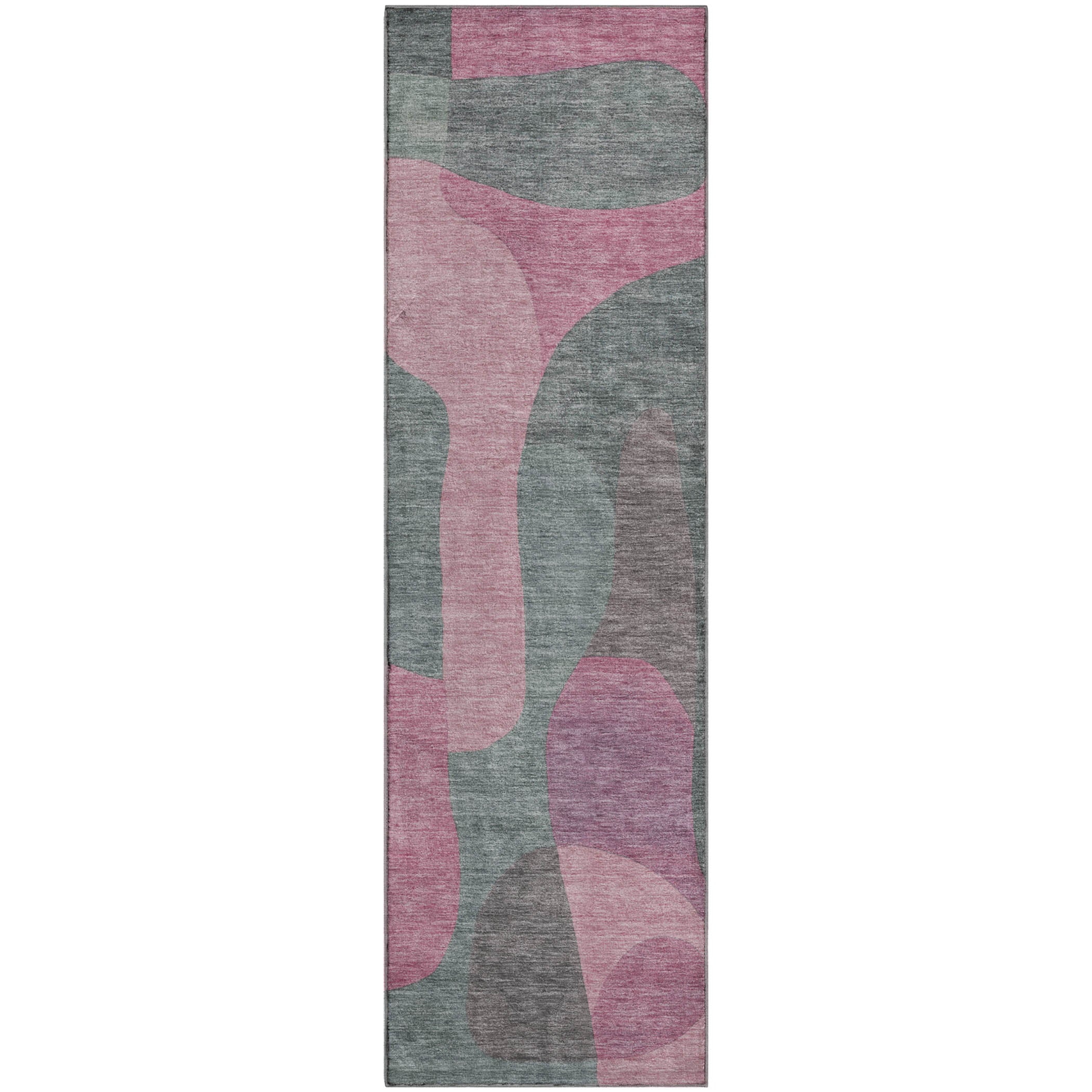 Bangkok Machine Washable Transitional Blush Pink Rug 2'3" x 7'6" #shape_Runner