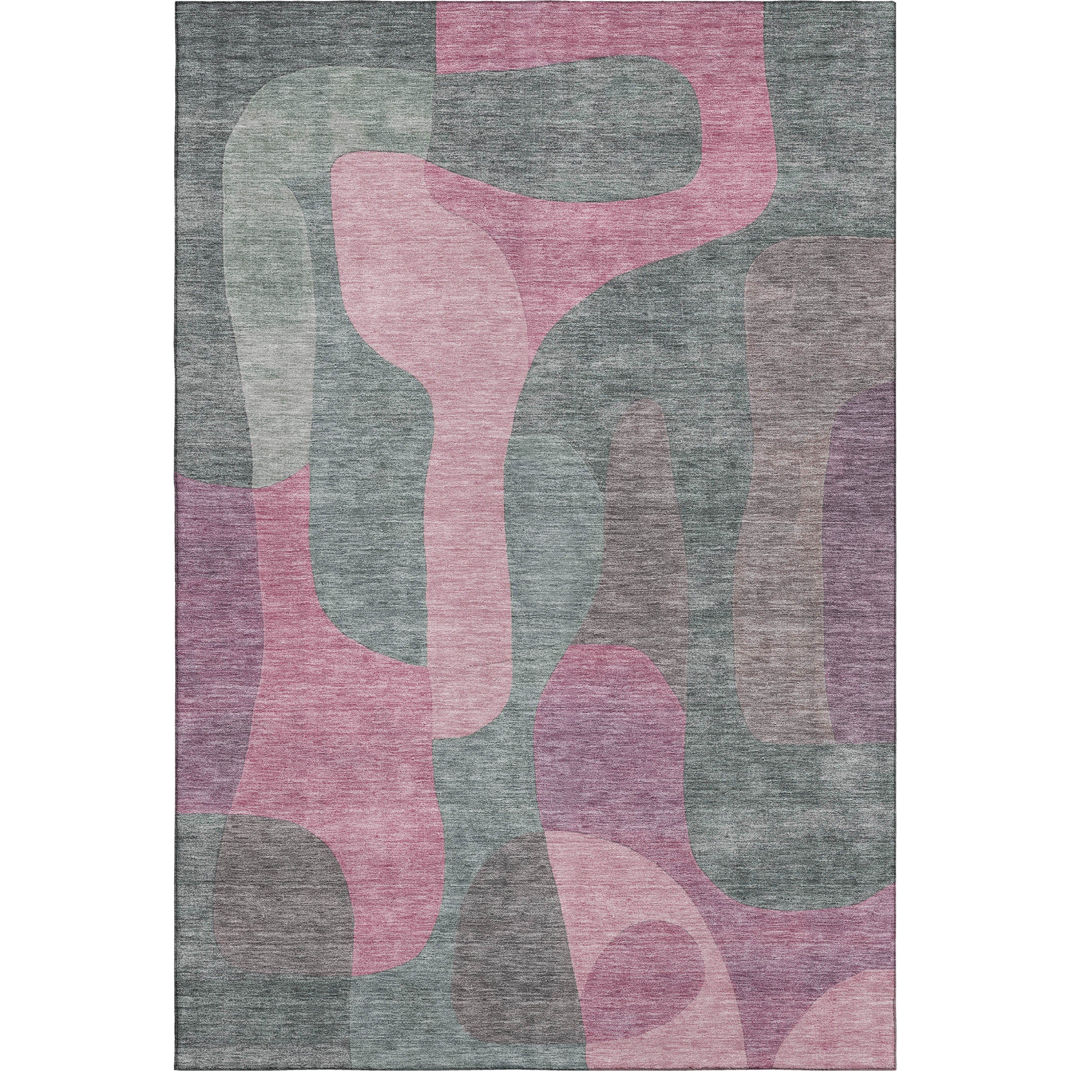 Bangkok Machine Washable Transitional Blush Pink Rug 2'6" x 3'10" #shape_Rectangle