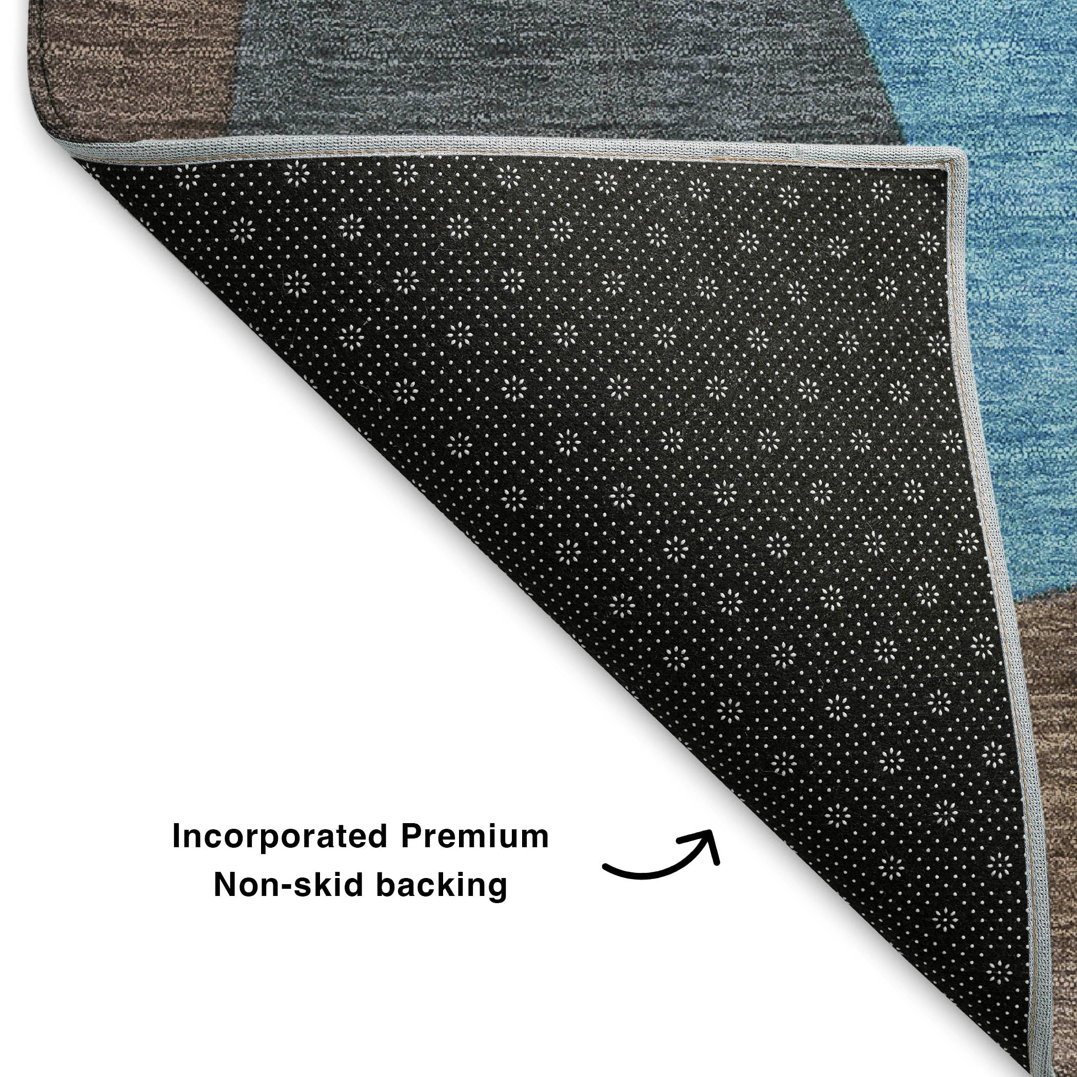 Bangkok Machine Washable Transitional Brown Rug 1'8" x 2'6" #shape_Rectangle