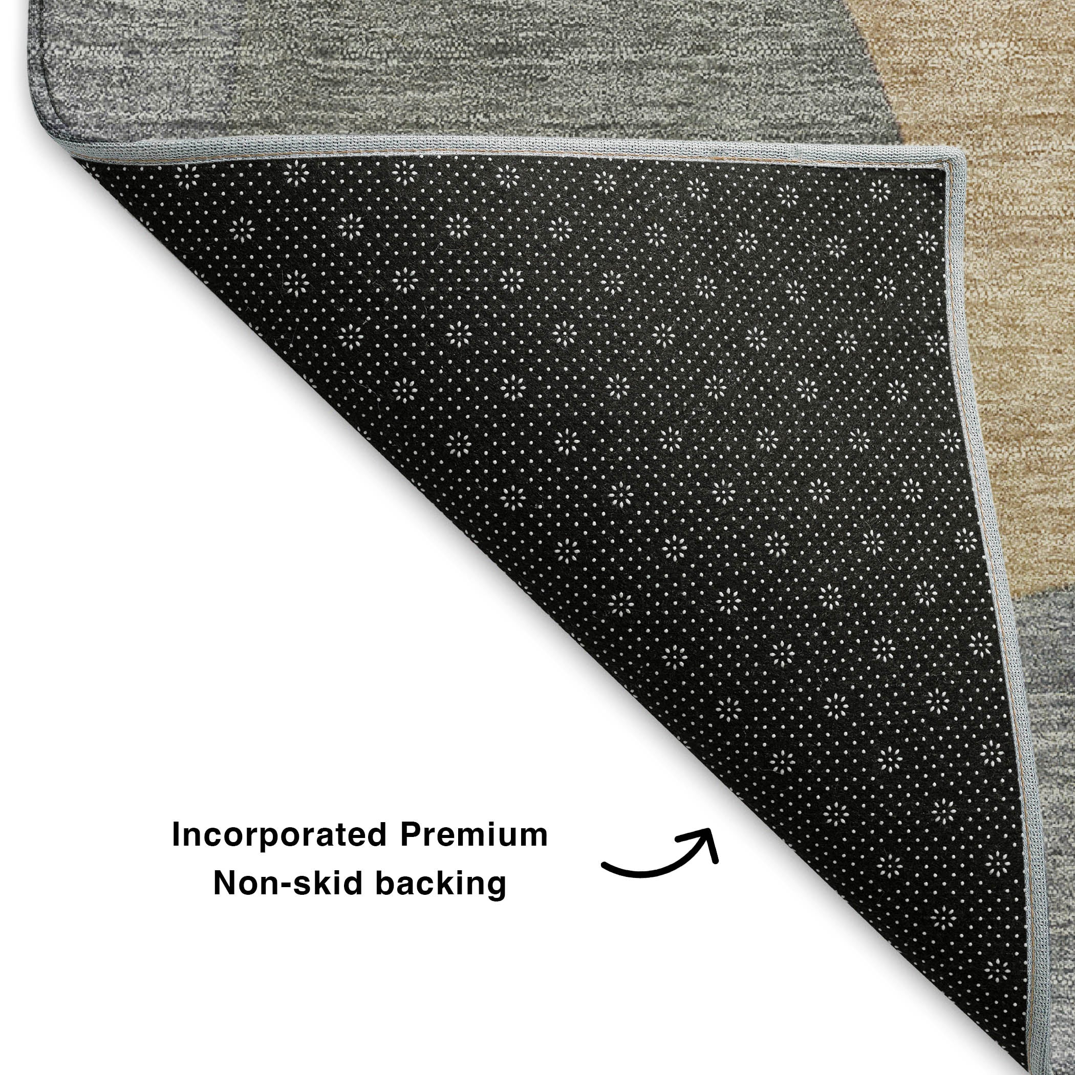 Bangkok Machine Washable Transitional Gray Rug 1'8" x 2'6" #shape_Rectangle