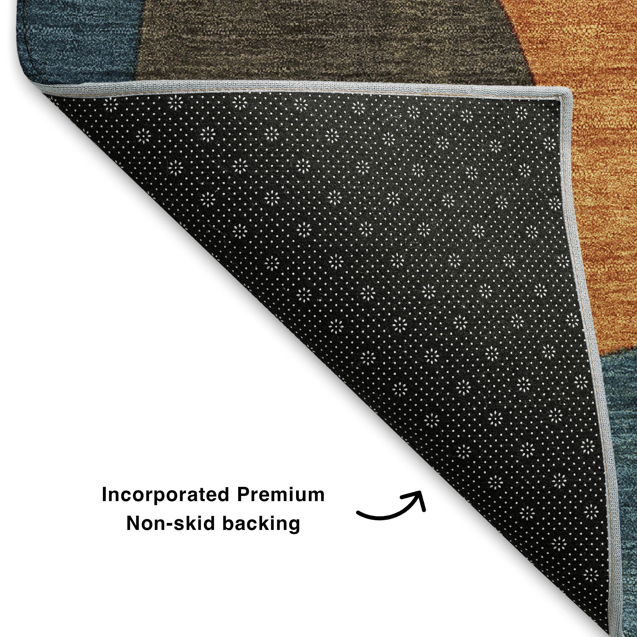 Bangkok Machine Washable Transitional Navy Blue Rug 1'8" x 2'6" #shape_Rectangle