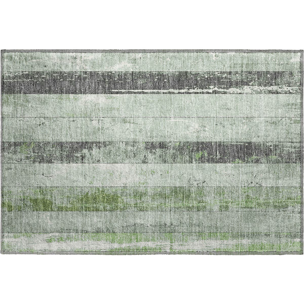 Chiang Mai Machine Washable Transitional Aloe Green Rug 1'8" x 2'6"