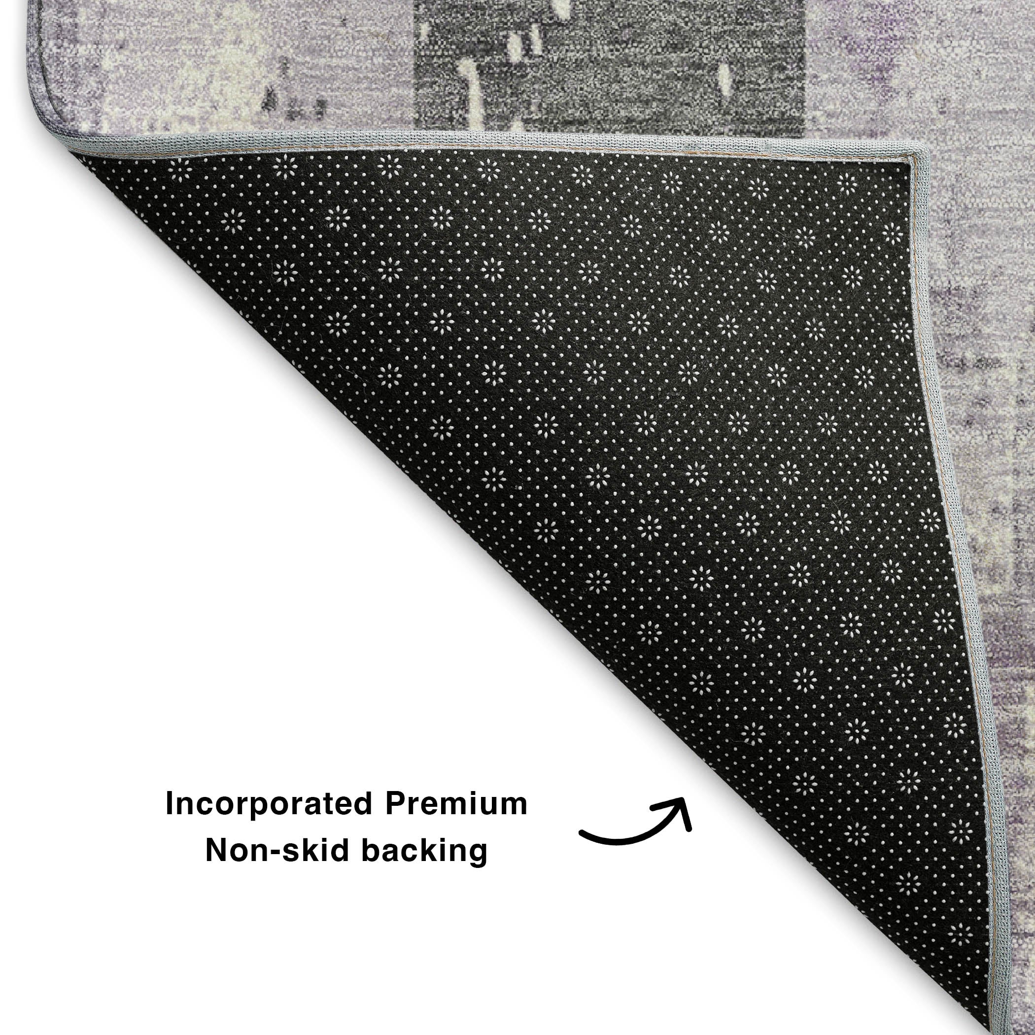 Chiang Mai Machine Washable Transitional Lavender Purple Rug 1'8" x 2'6" #shape_Rectangle