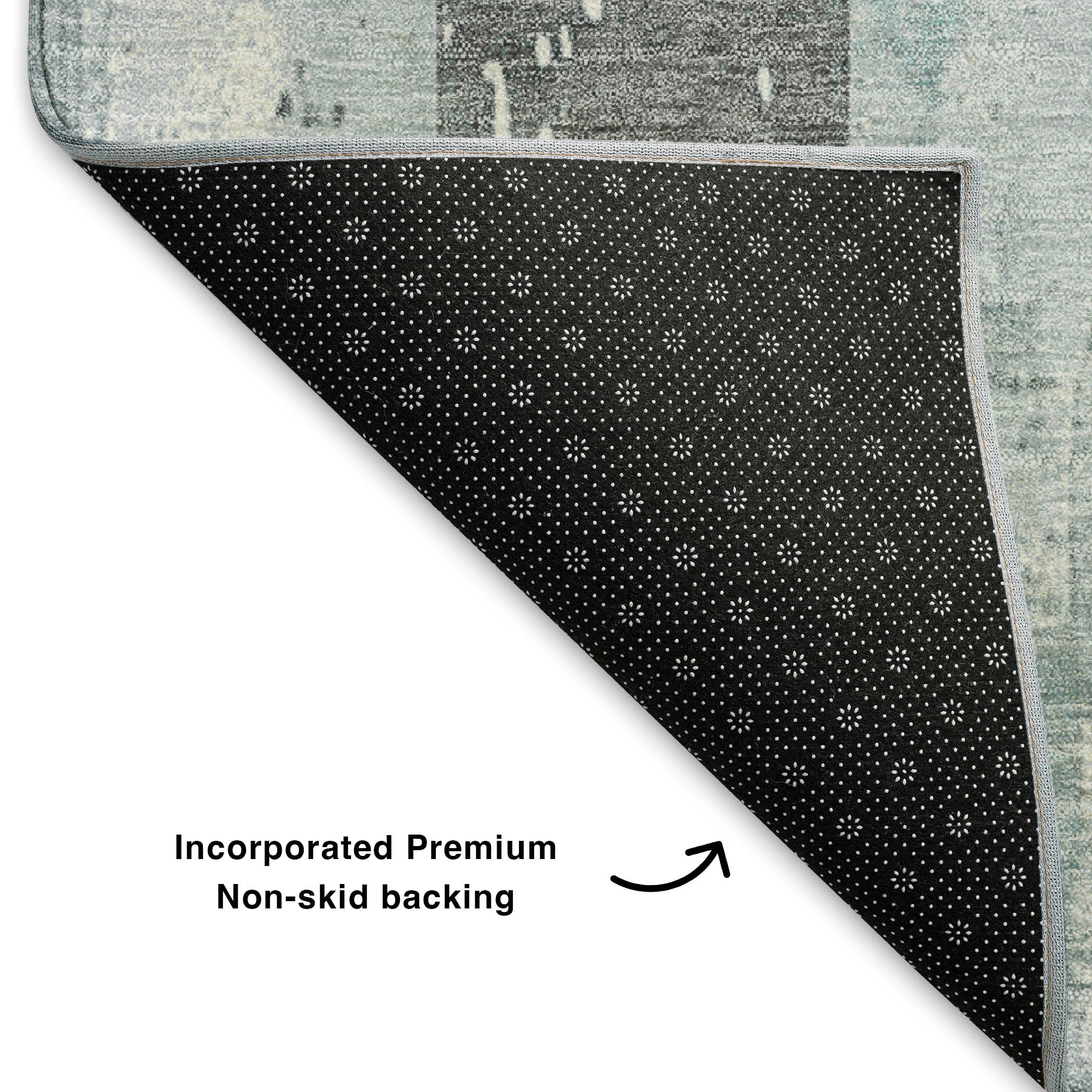 Chiang Mai Machine Washable Transitional Seafoam Blue Rug 1'8" x 2'6" #shape_Rectangle