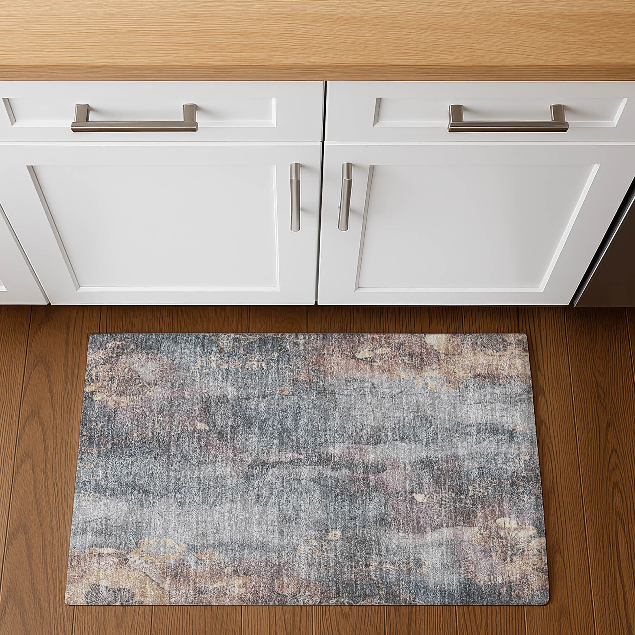 Lisbon Machine Washable Transitional Gray Rug 1'8" x 2'6" #shape_Rectangle