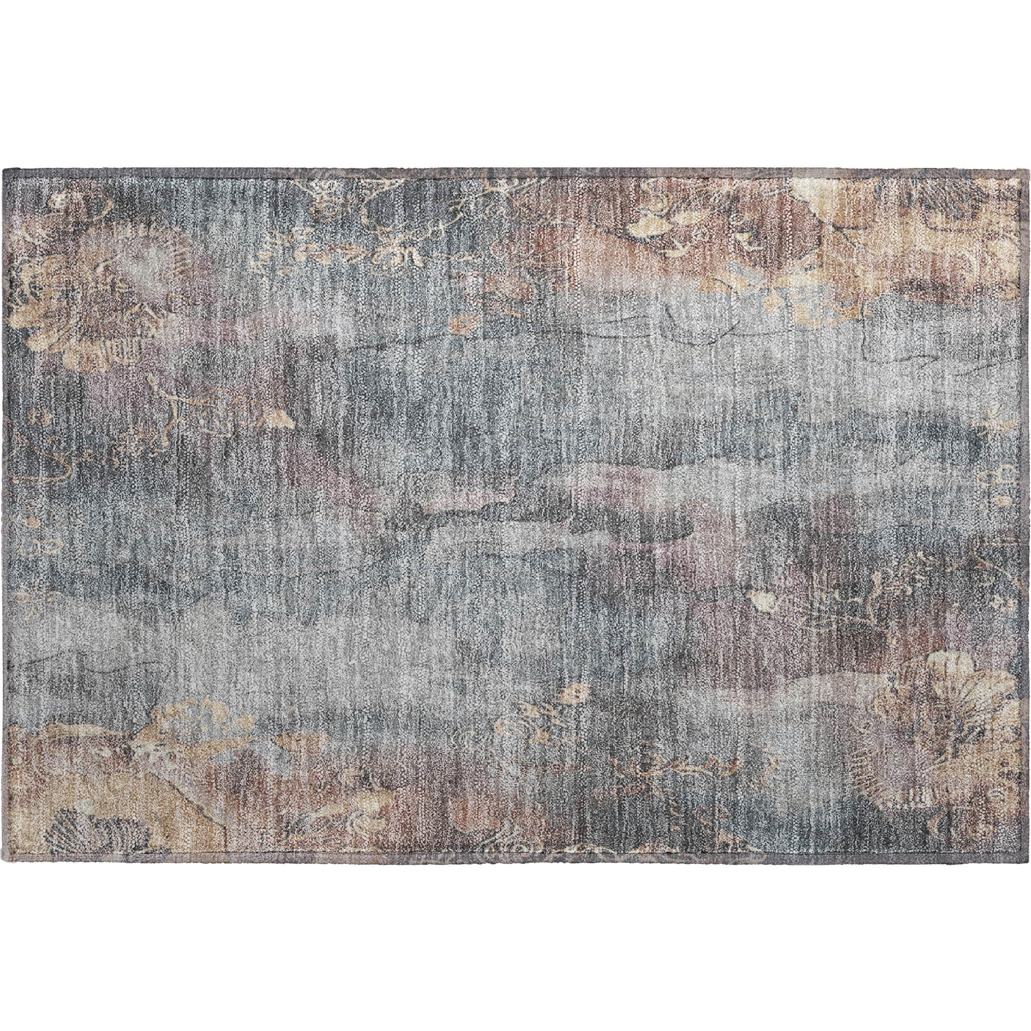 Lisbon Machine Washable Transitional Gray Rug 1'8" x 2'6" #shape_Rectangle
