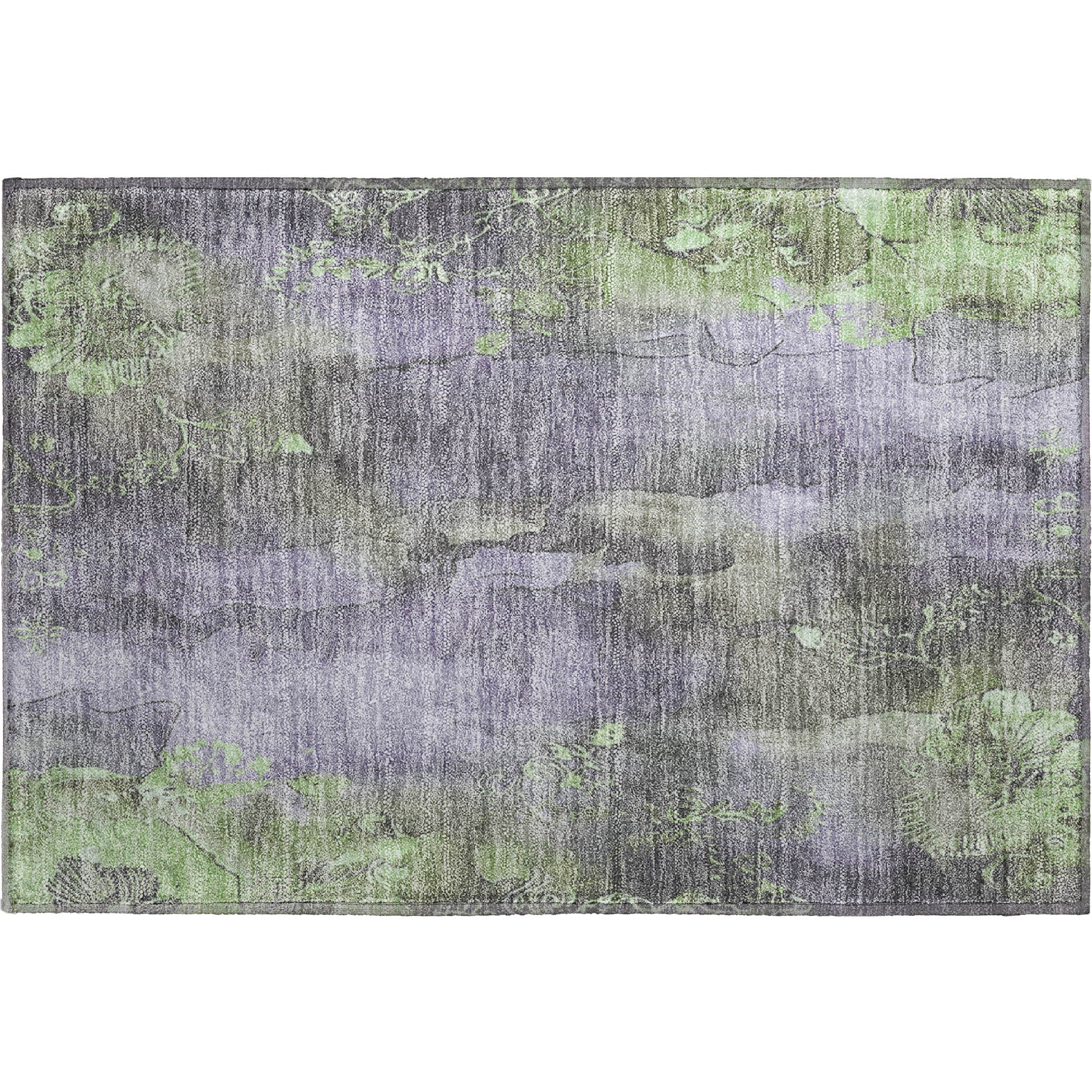 Lisbon Machine Washable Transitional Lavender Purple Rug 1'8" x 2'6" #shape_Rectangle