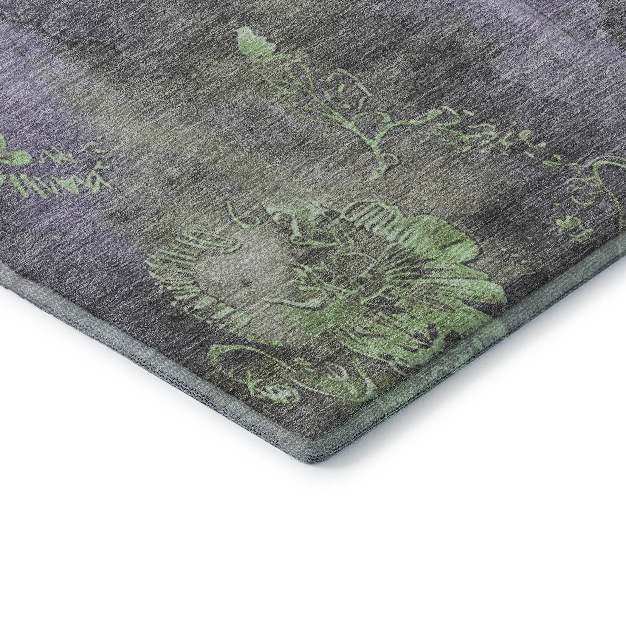 Lisbon Machine Washable Transitional Lavender Purple Rug 1'8" x 2'6" #shape_Rectangle