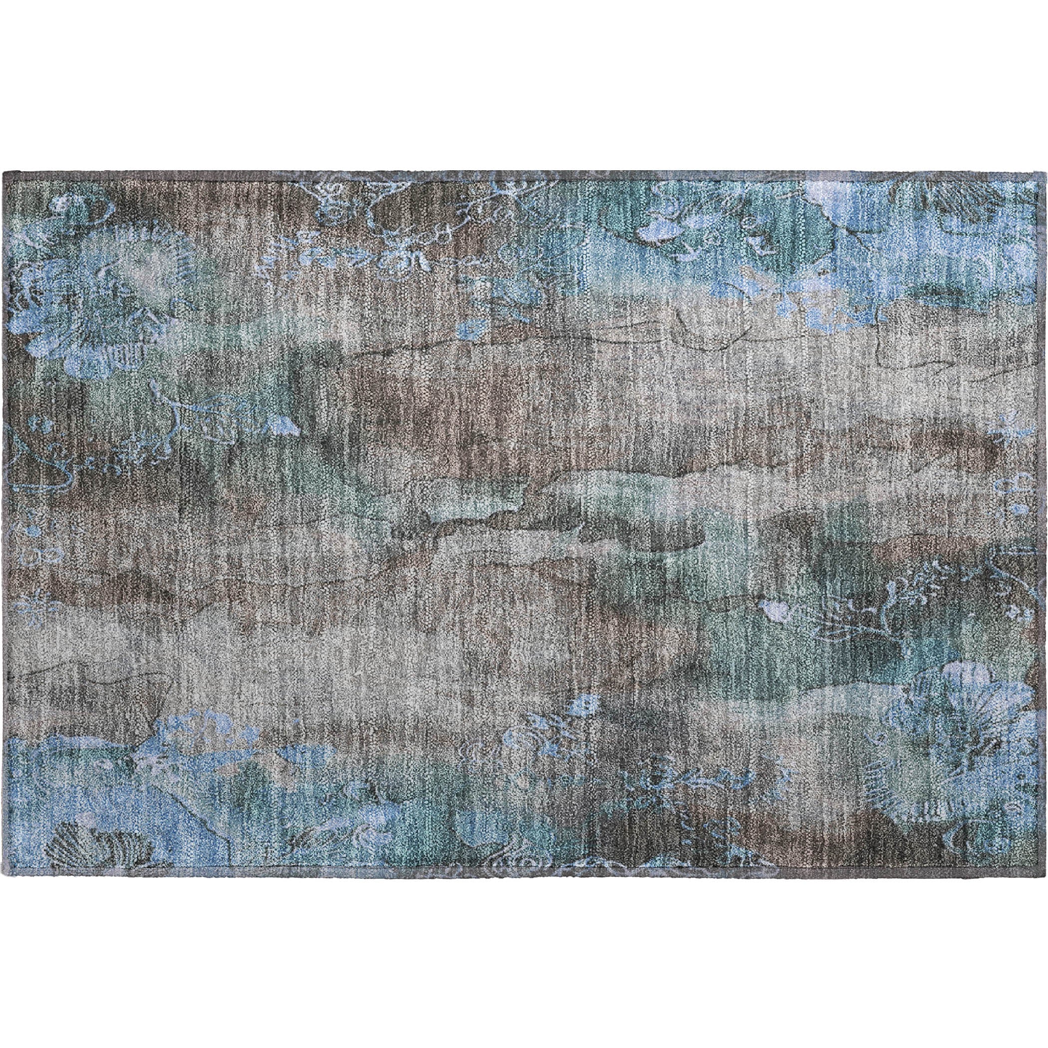 Lisbon Machine Washable Transitional Taupe Brown Rug 1'8" x 2'6" #shape_Rectangle