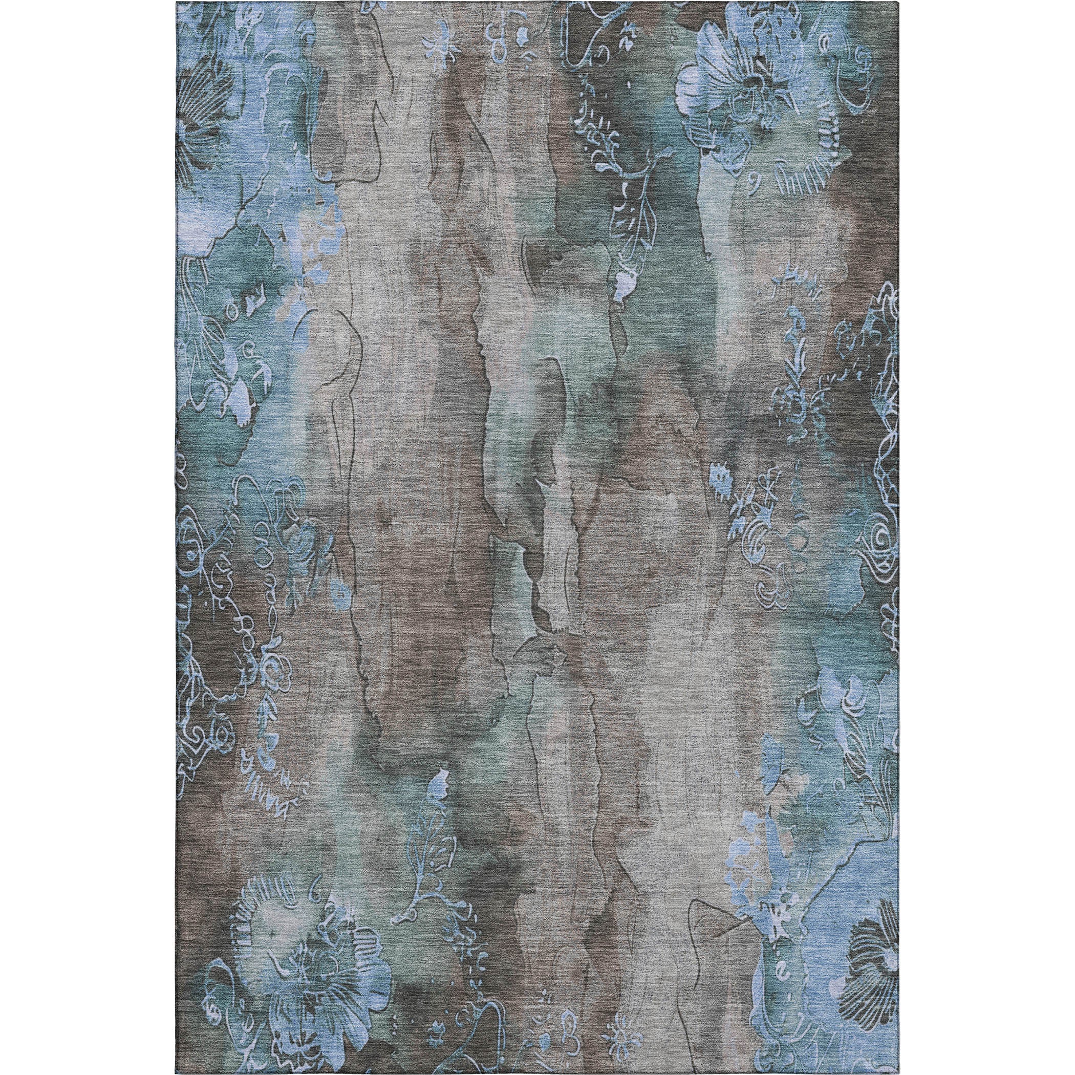 Lisbon Machine Washable Transitional Taupe Brown Rug 2'6" x 3'10" #shape_Rectangle