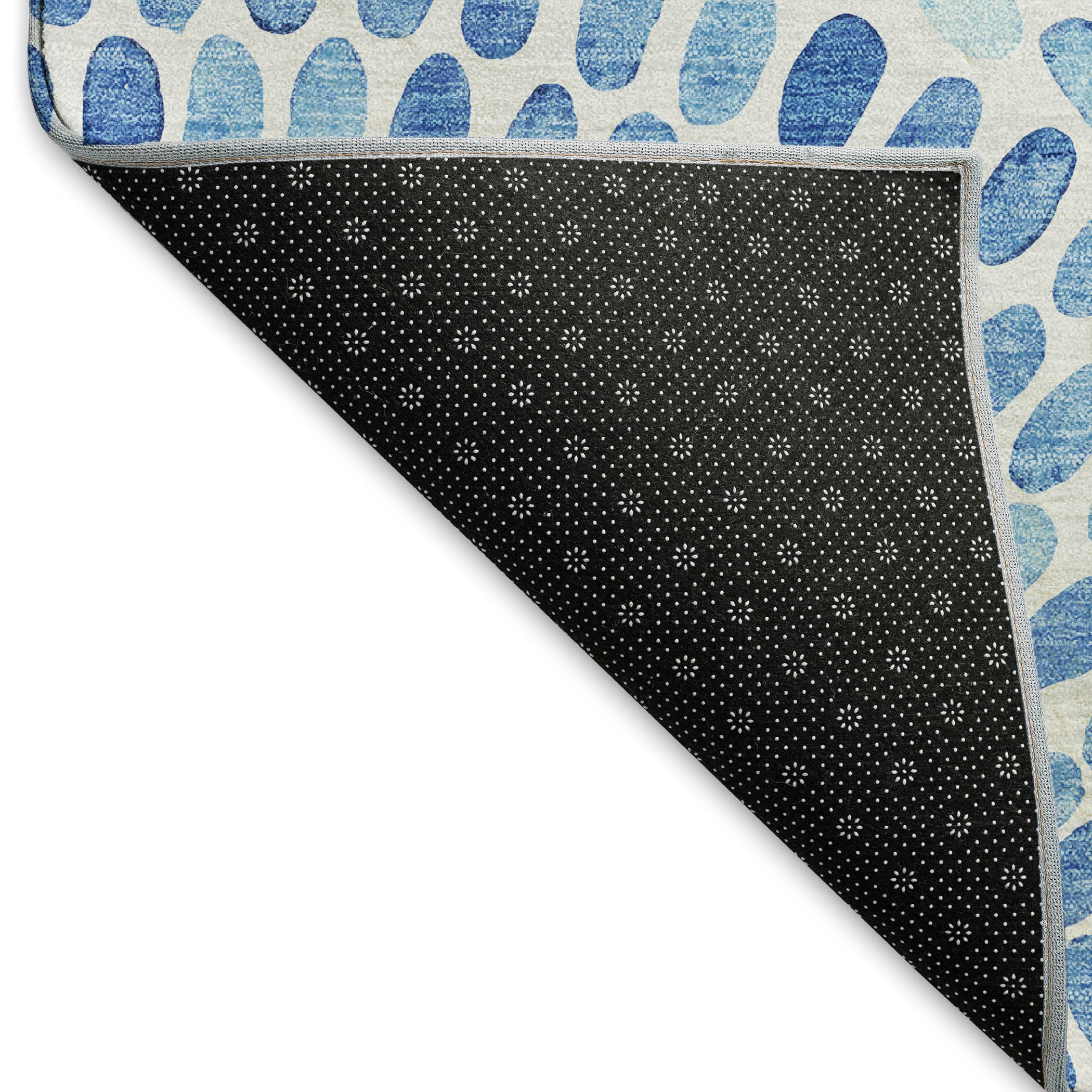 Mostar Machine Washable Coastal Blue Rug 1'8" x 2'6" #shape_Rectangle