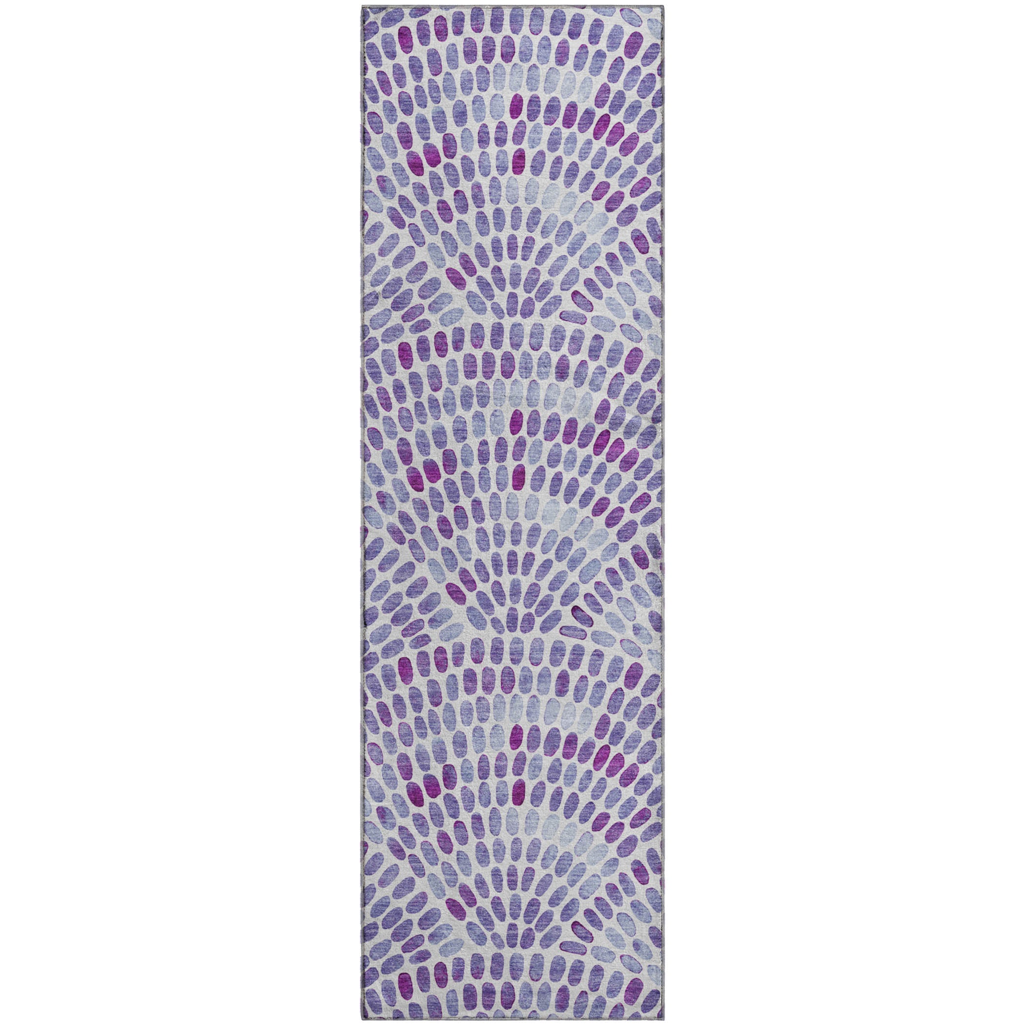 Mostar Machine Washable Coastal Purple Rug 2'3" x 7'6" #shape_Runner