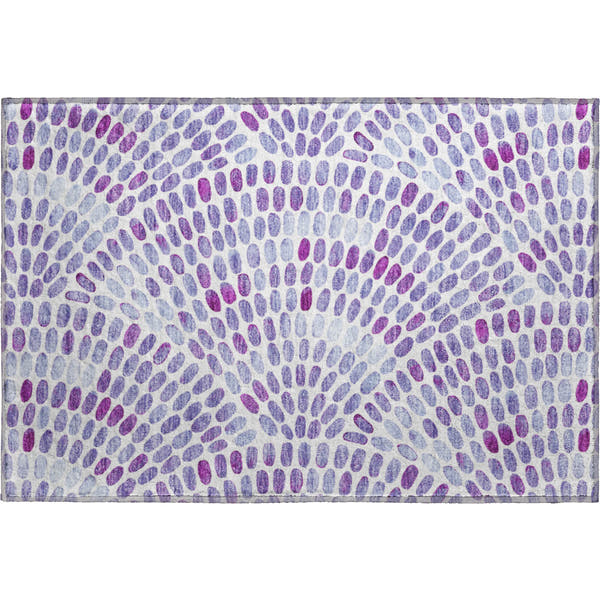Mostar Machine Washable Coastal Purple Rug 1'8" x 2'6"