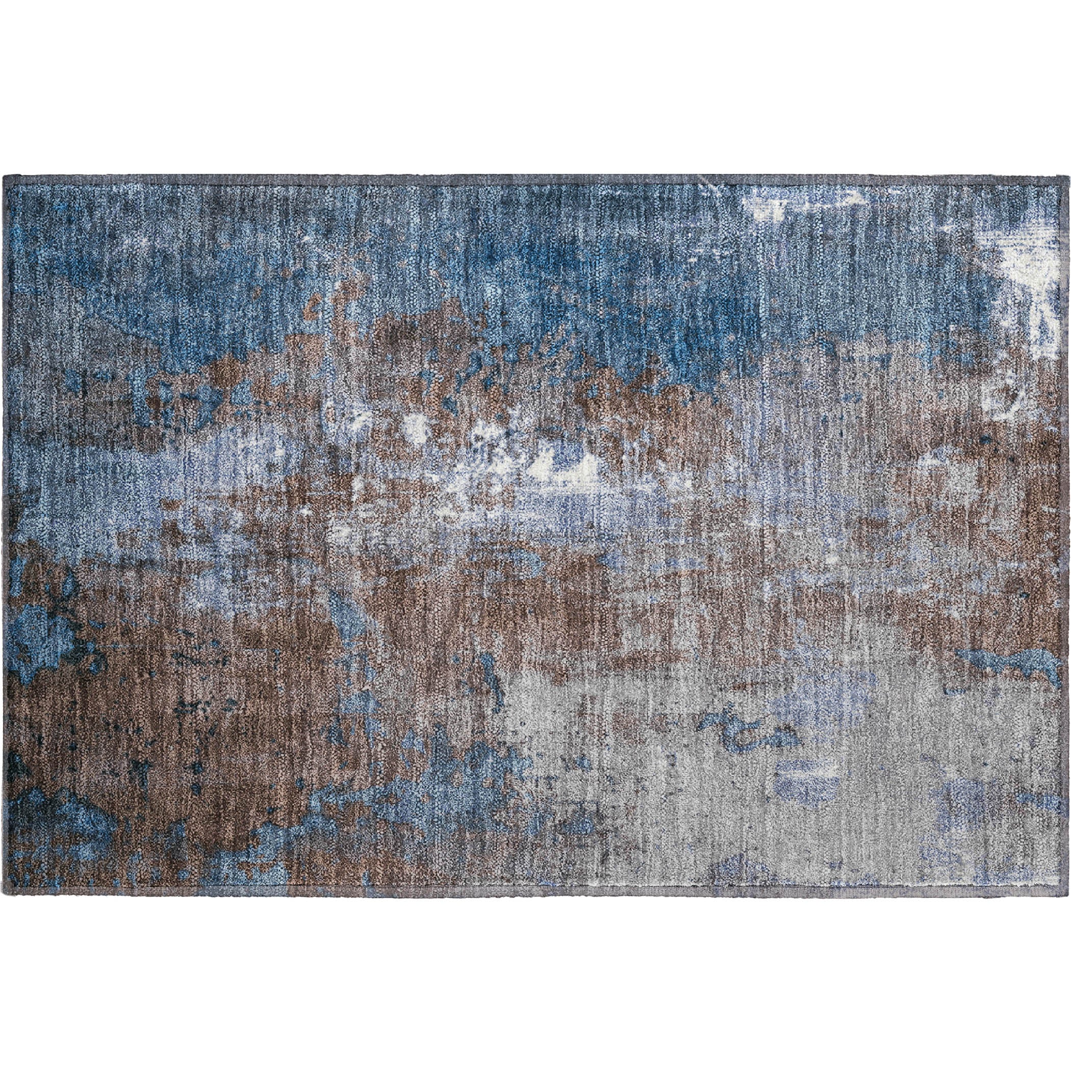 Mostar Machine Washable Transitional Coffee Brown Rug 1'8" x 2'6" #shape_Rectangle