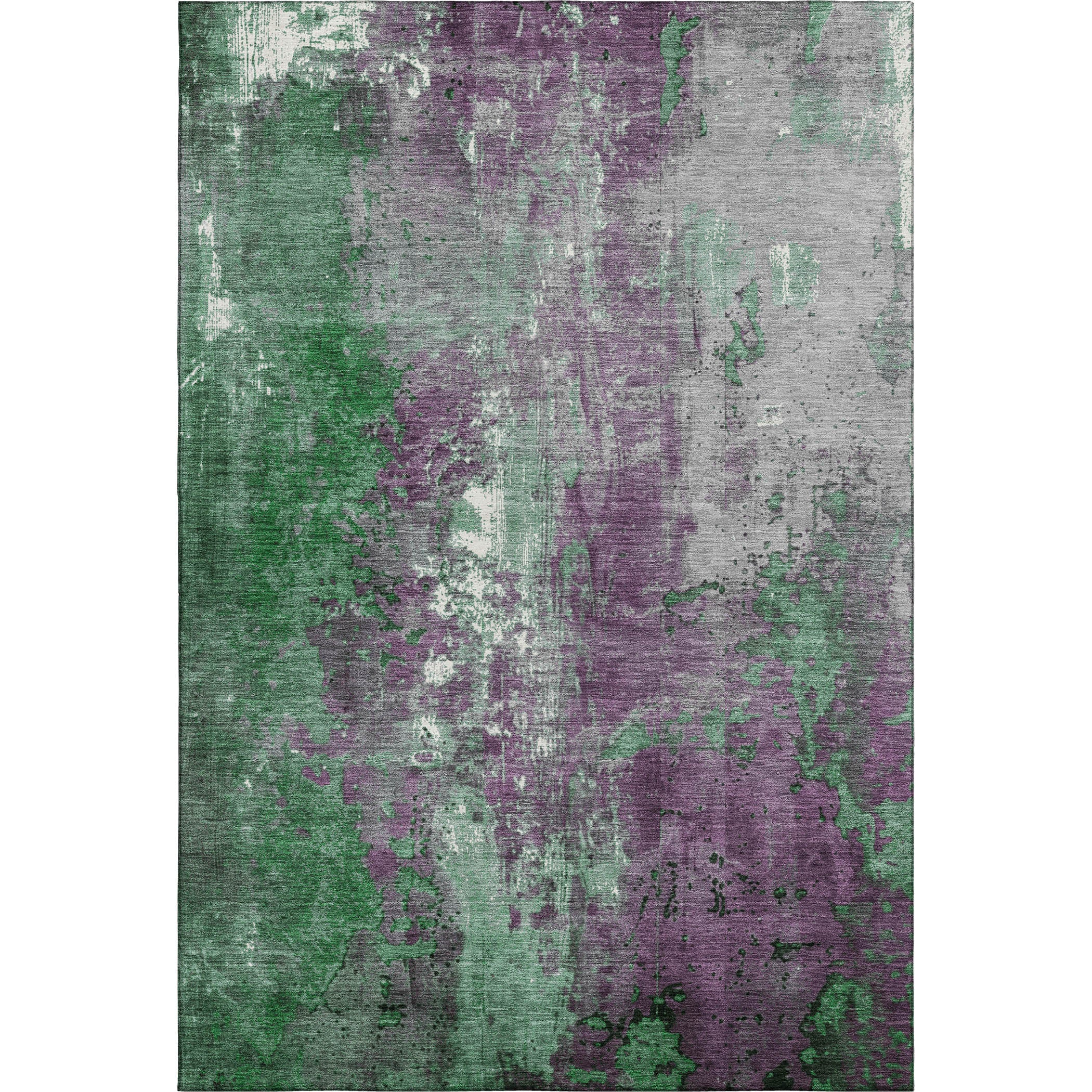 Mostar Machine Washable Transitional Emerald Green Rug 2'6" x 3'10" #shape_Rectangle