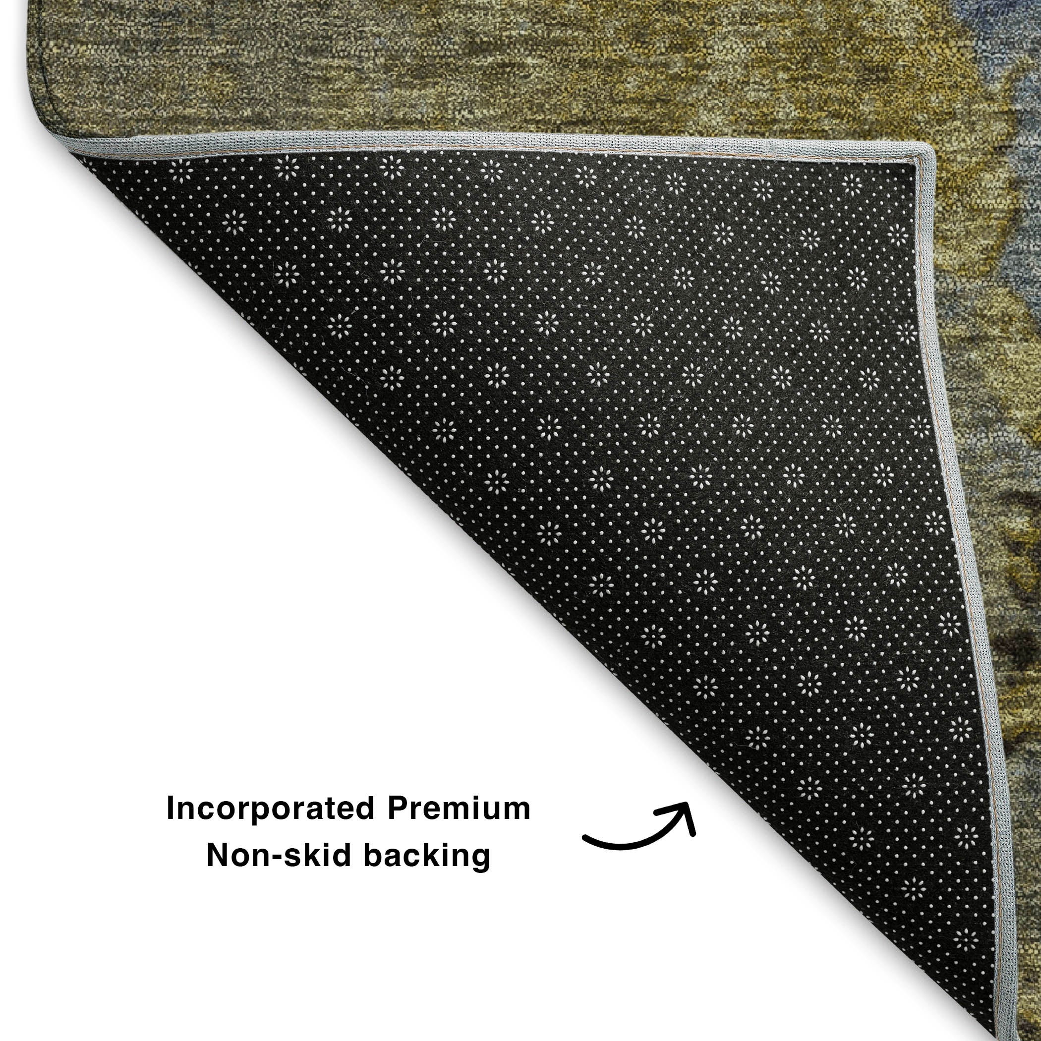 Mostar Machine Washable Transitional Khaki Brown Rug 1'8" x 2'6" #shape_Rectangle