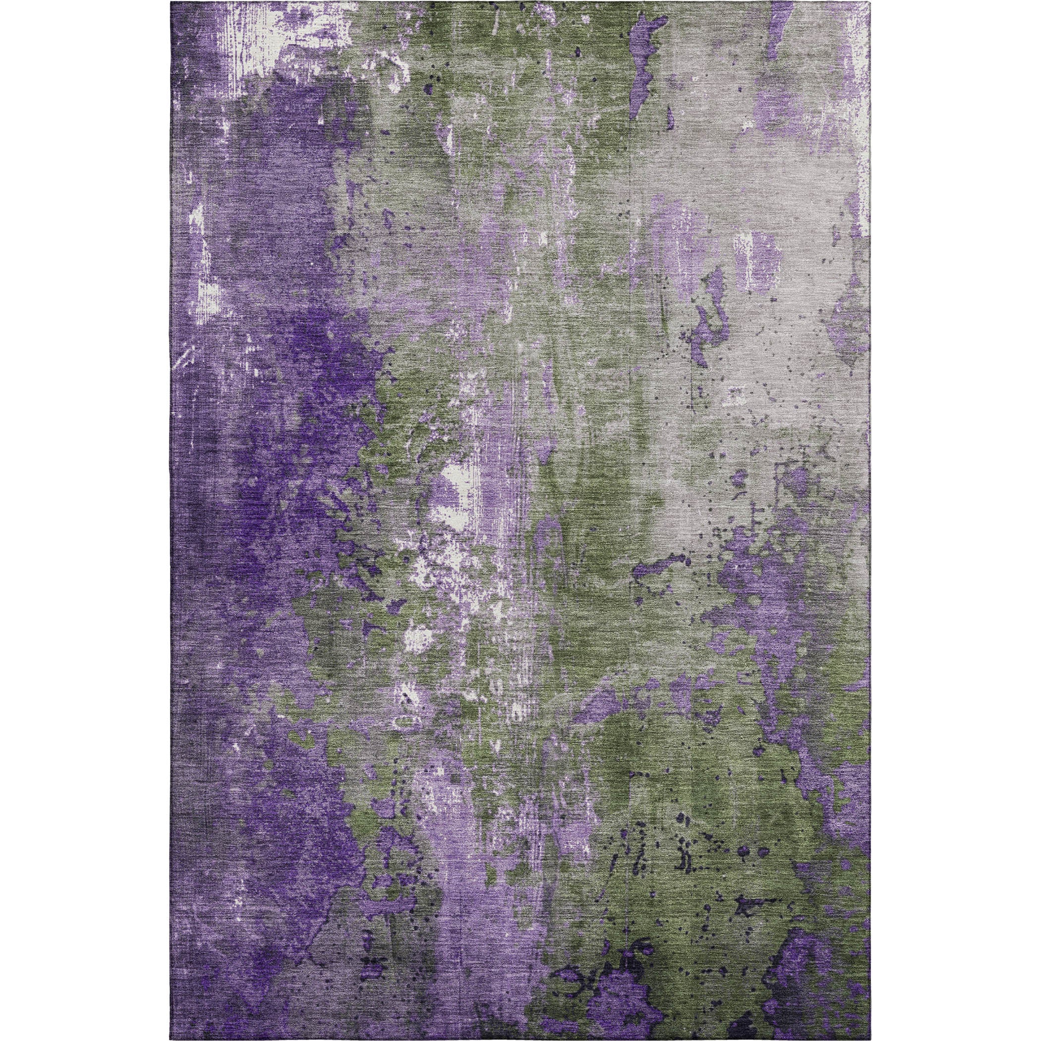 Mostar Machine Washable Transitional Olive Green Rug 2'6" x 3'10" #shape_Rectangle